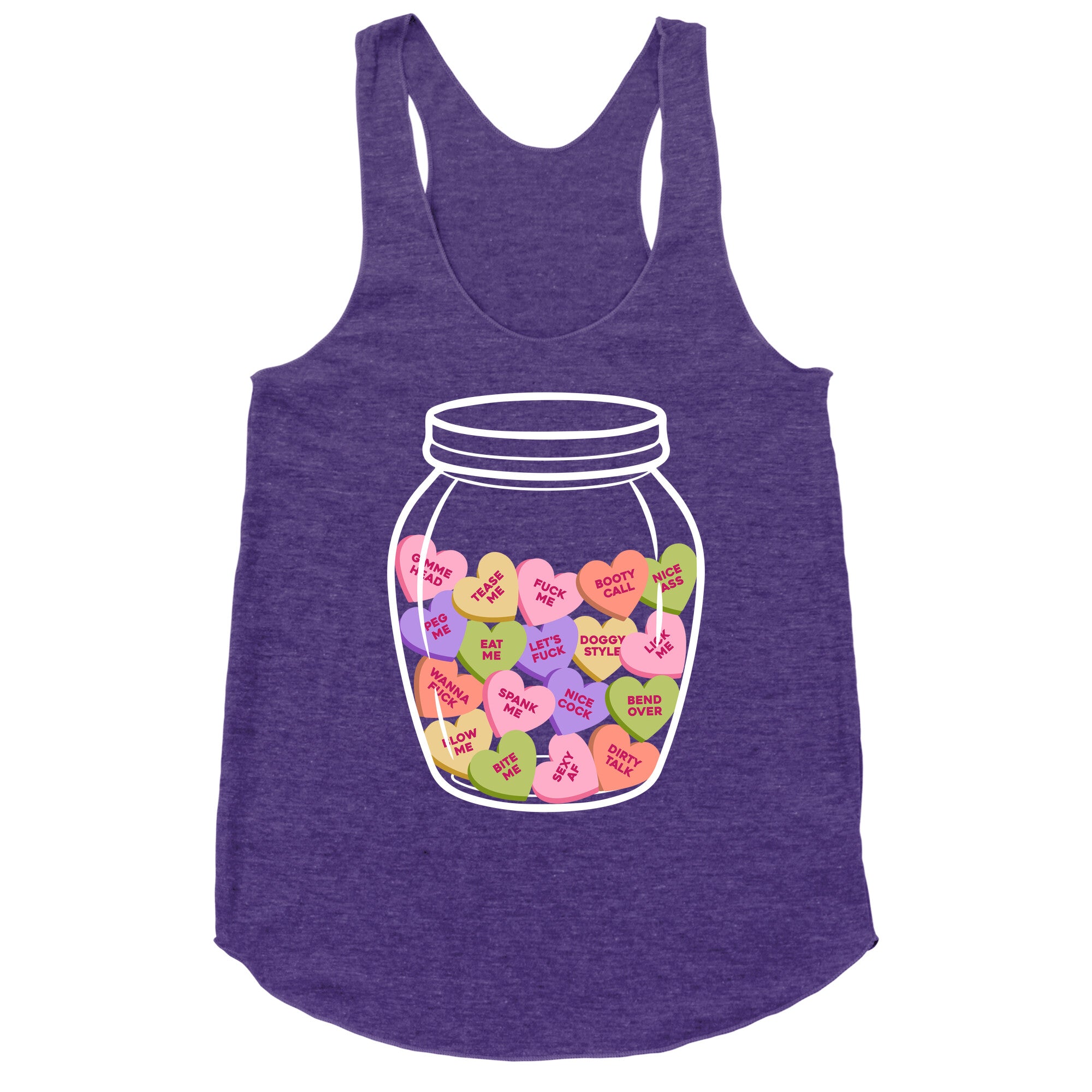 Candy Hearts NSFW Racerback Tank