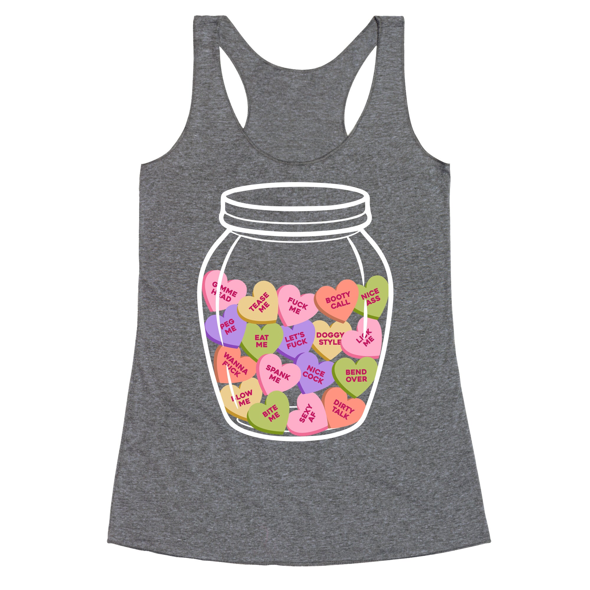 Candy Hearts NSFW Racerback Tank