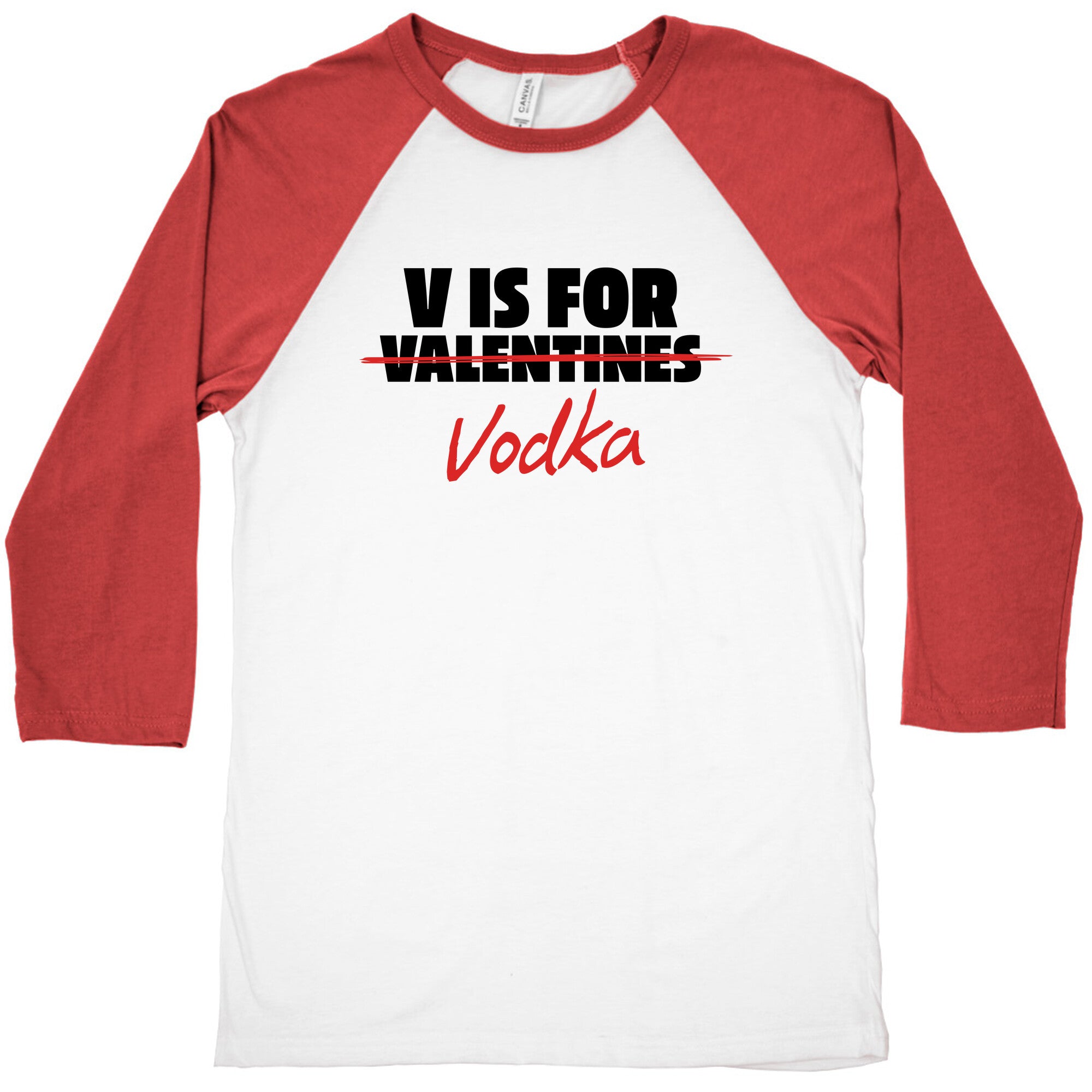 V Is For Vodka Baseball Tee
