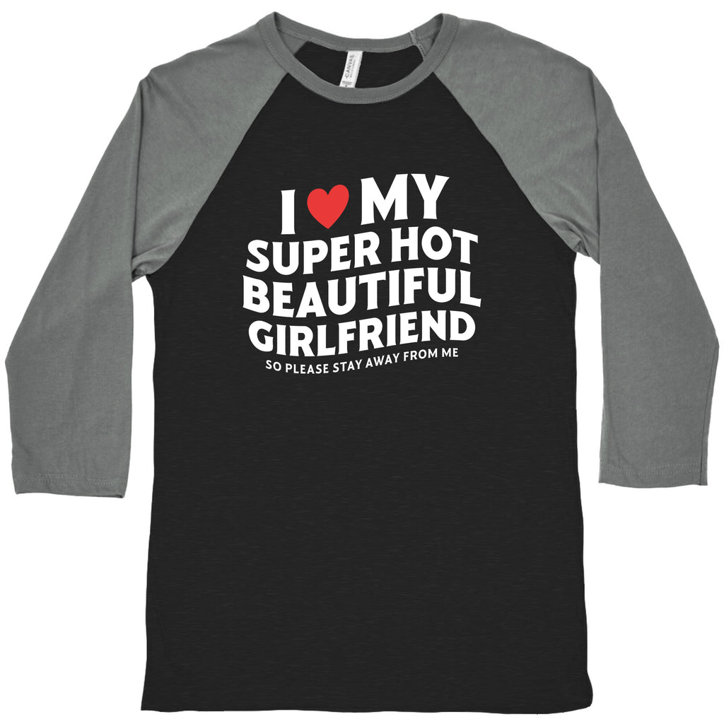 I Love My Girlfriend Baseball Tee