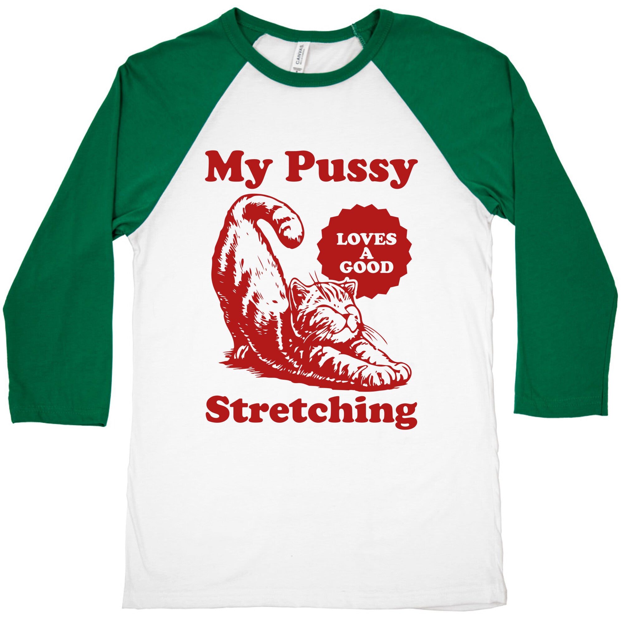 My Pussy Loves A Good Stretching Baseball Tee