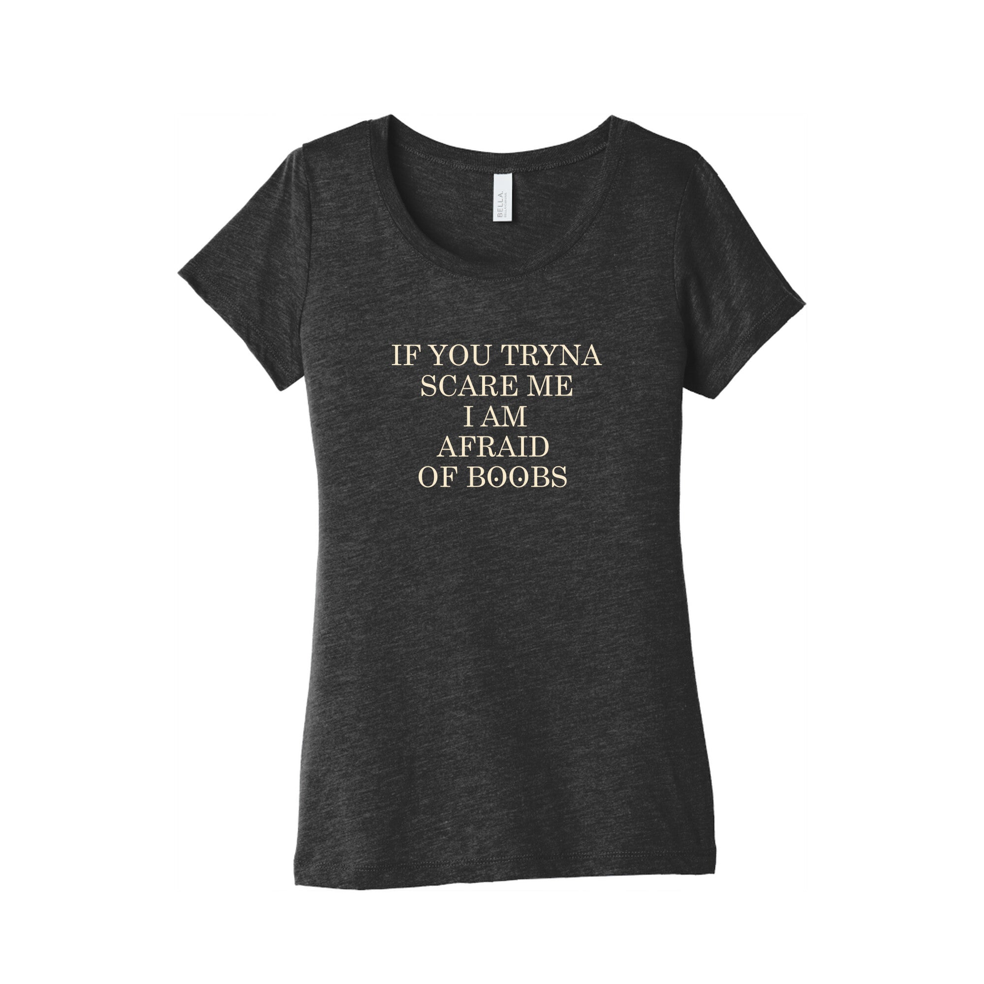 Afraid Of Boobs Womens Triblend Tee