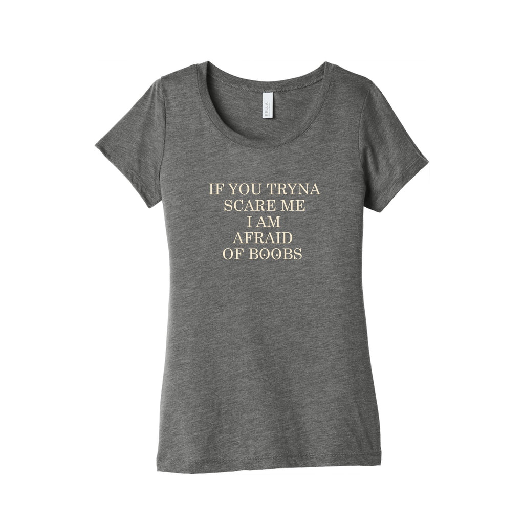 Afraid Of Boobs Womens Triblend Tee