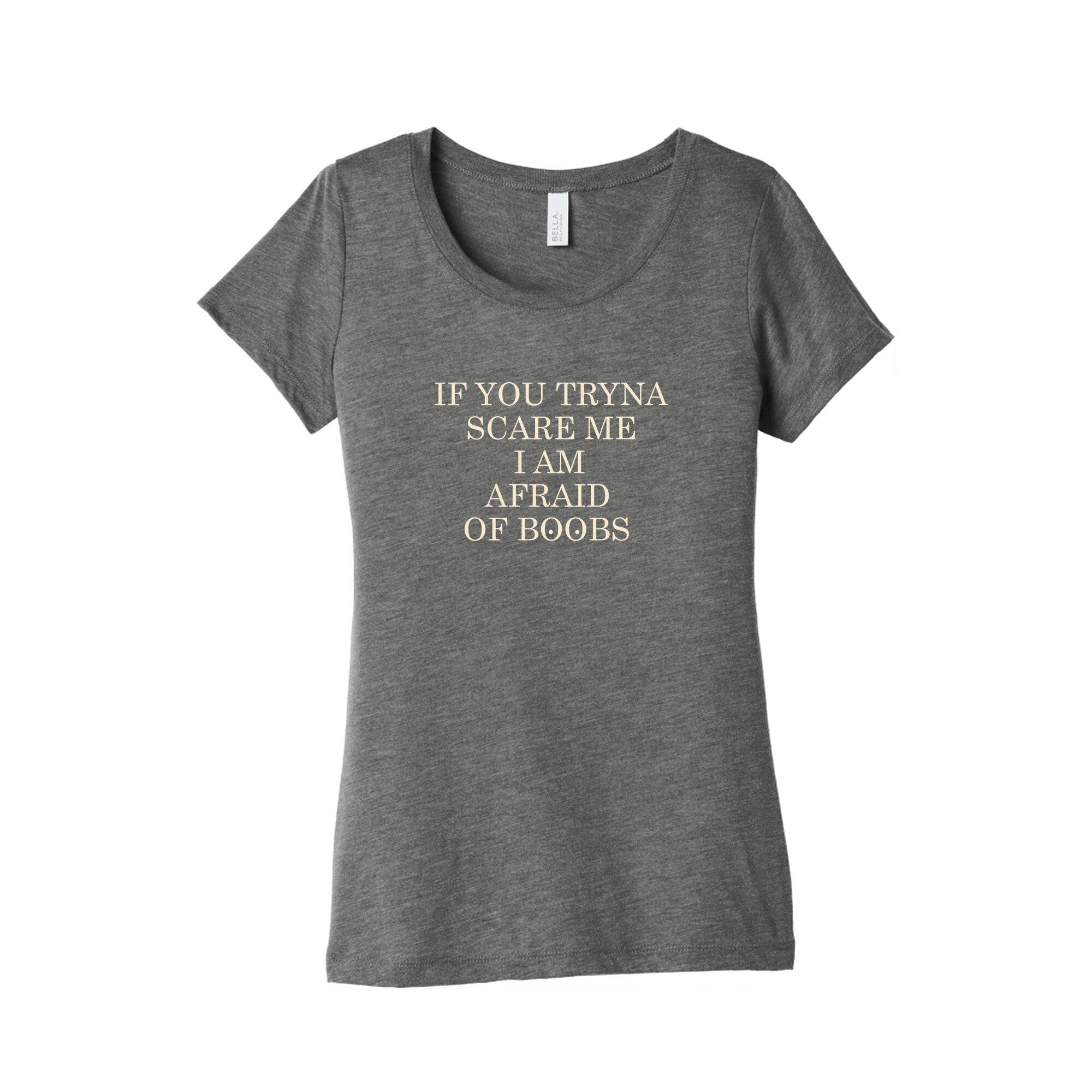 Afraid Of Boobs Womens Triblend Tee
