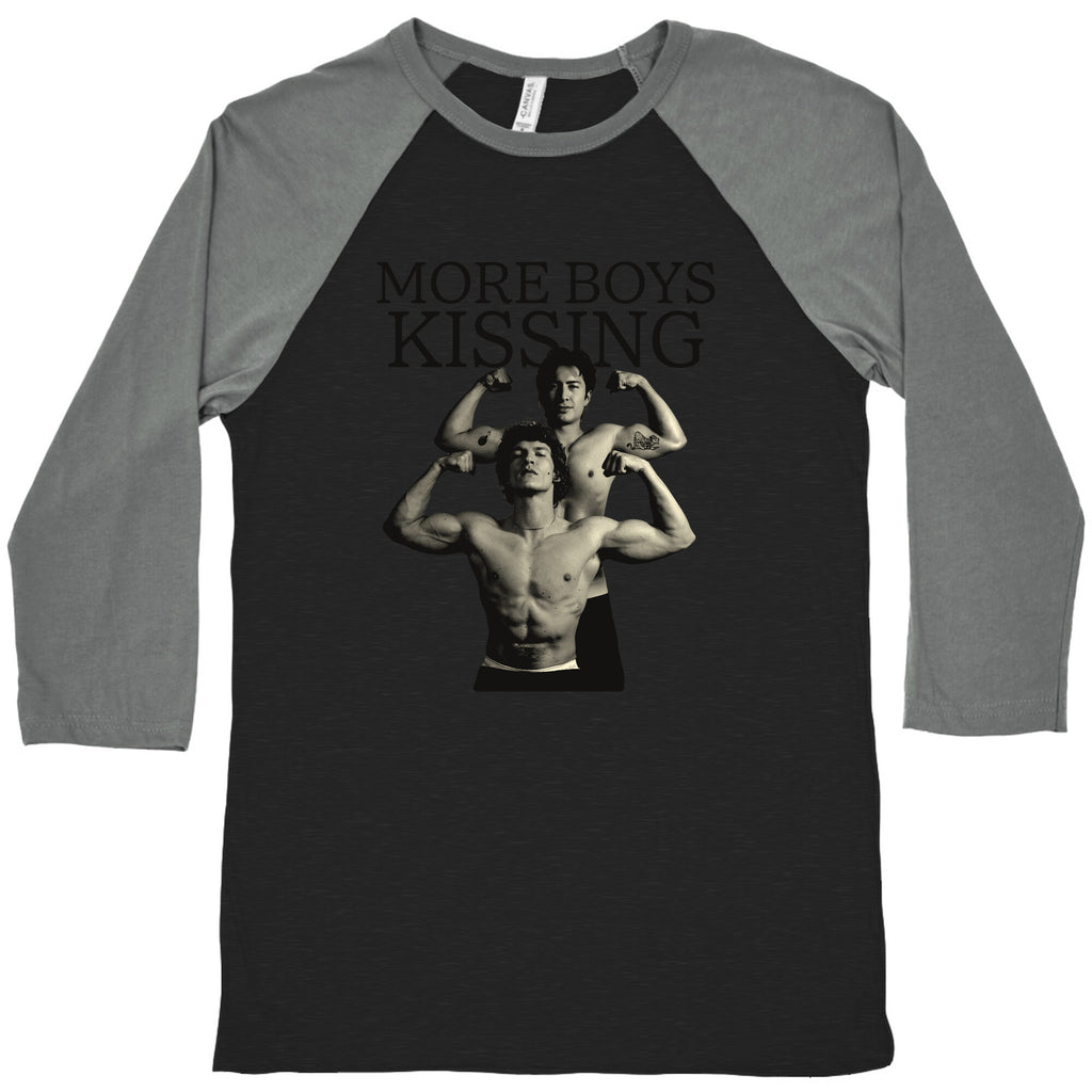 More Boys Kissing Baseball Tee