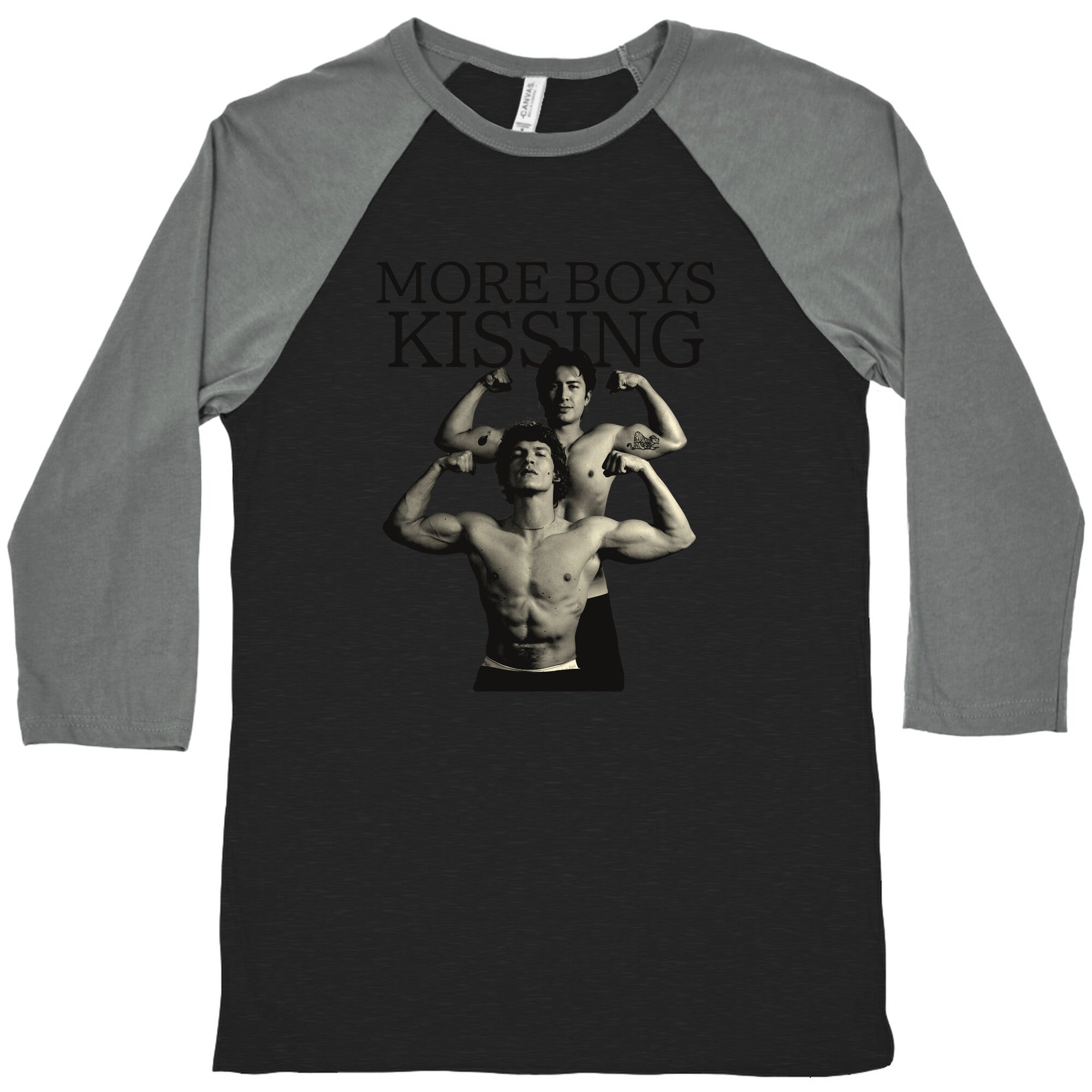 More Boys Kissing Baseball Tee