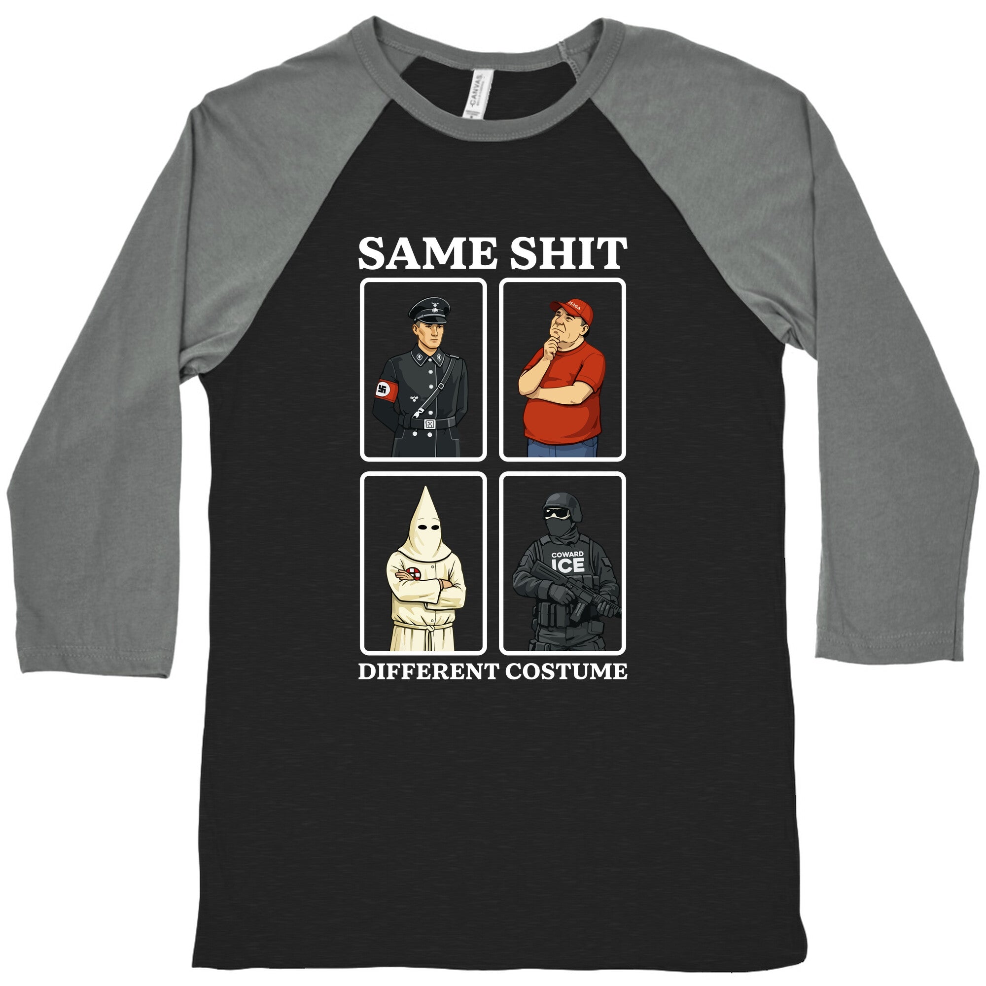 Same Shit Different Costume Baseball Tee