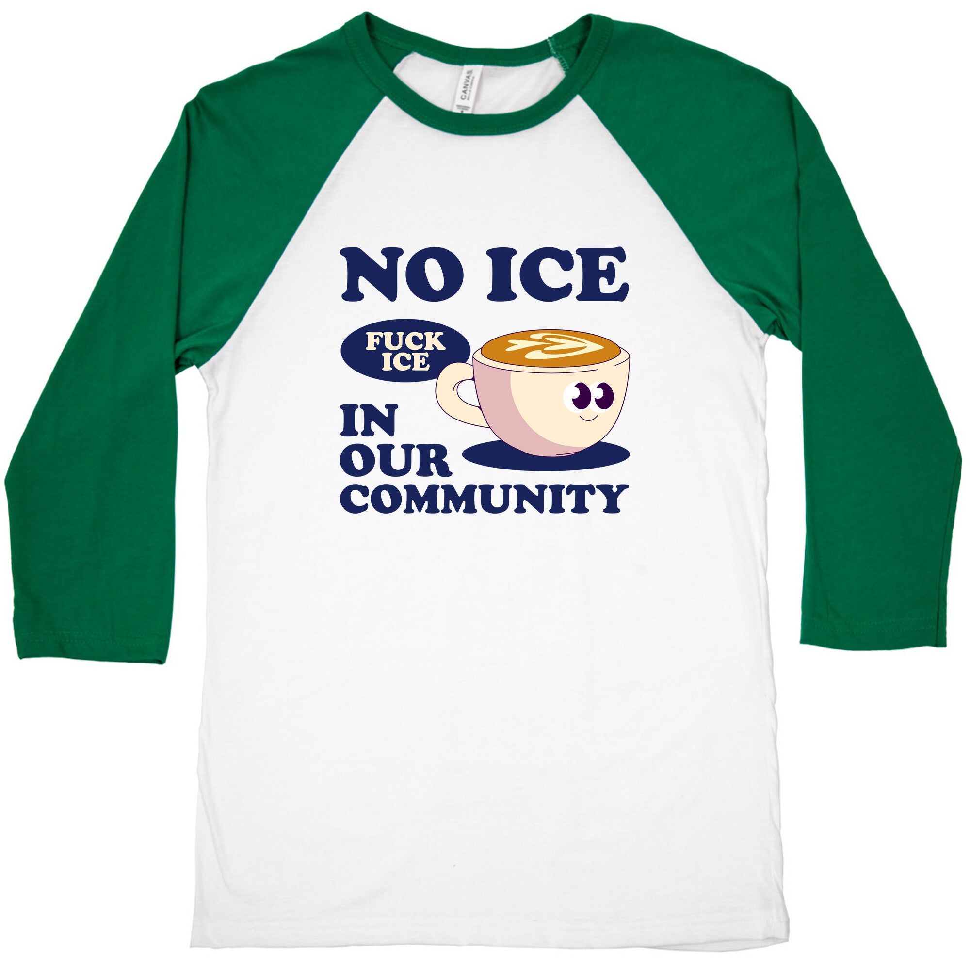 No Ice In Our Community Baseball Tee