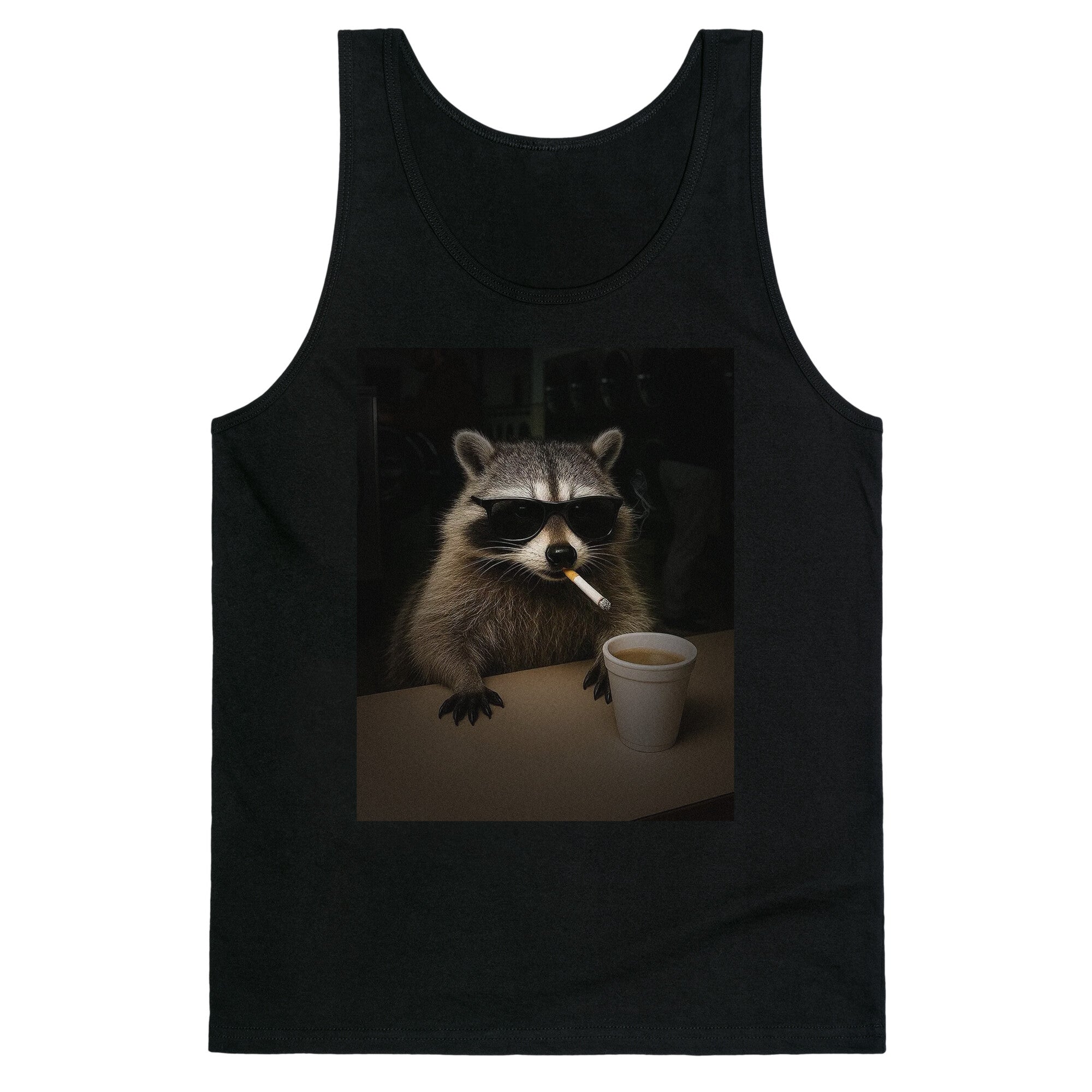Coffee Raccoon Tank Top