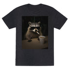 Coffee Raccoon Unisex Triblend Tee
