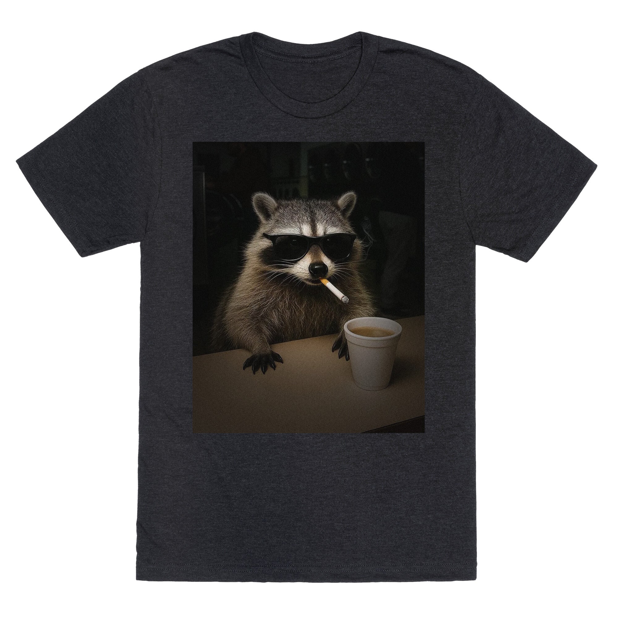 Coffee Raccoon Unisex Triblend Tee