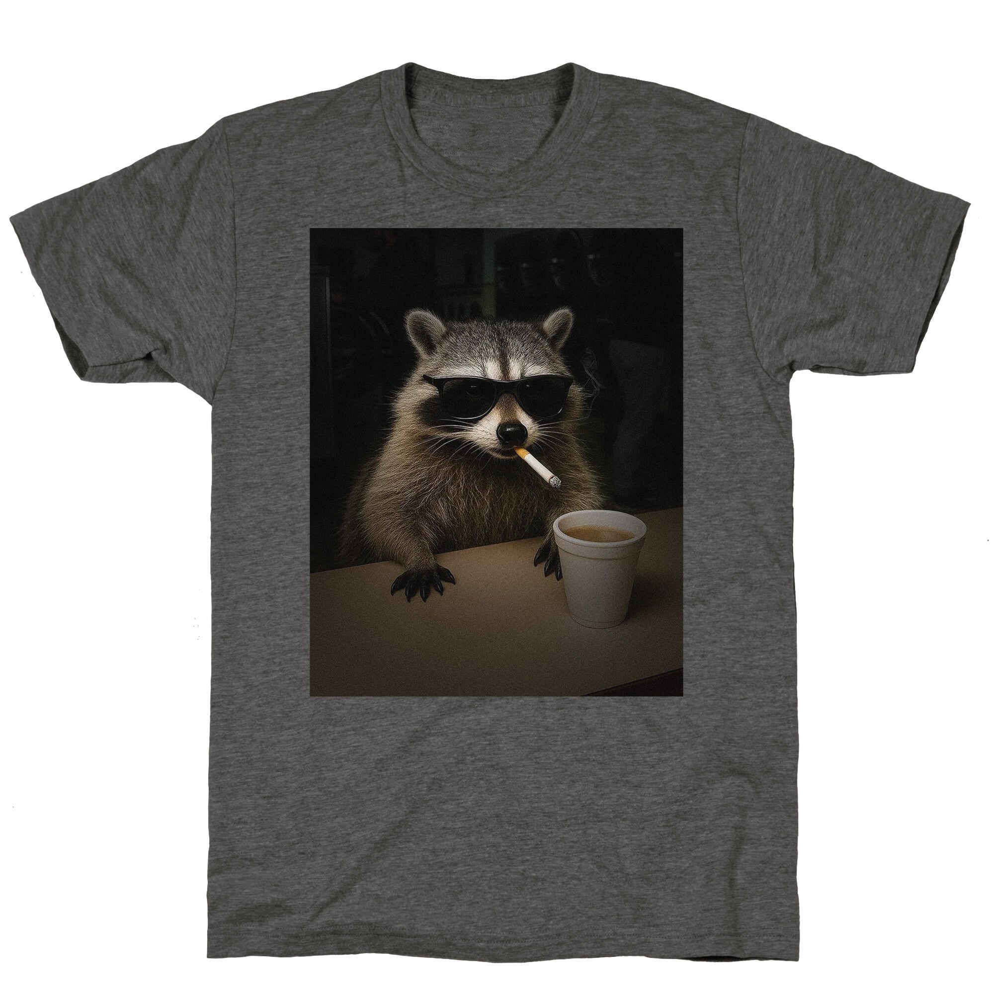 Coffee Raccoon Unisex Triblend Tee