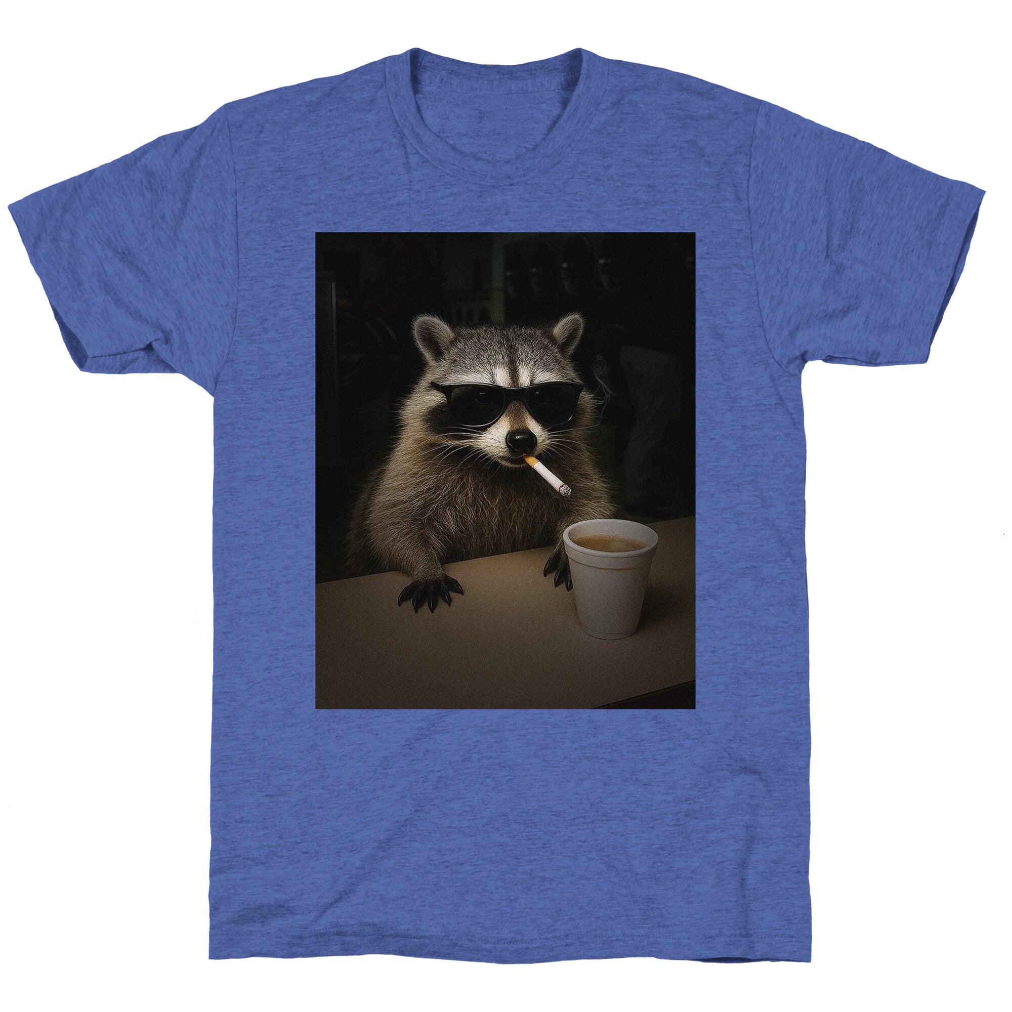 Coffee Raccoon Unisex Triblend Tee