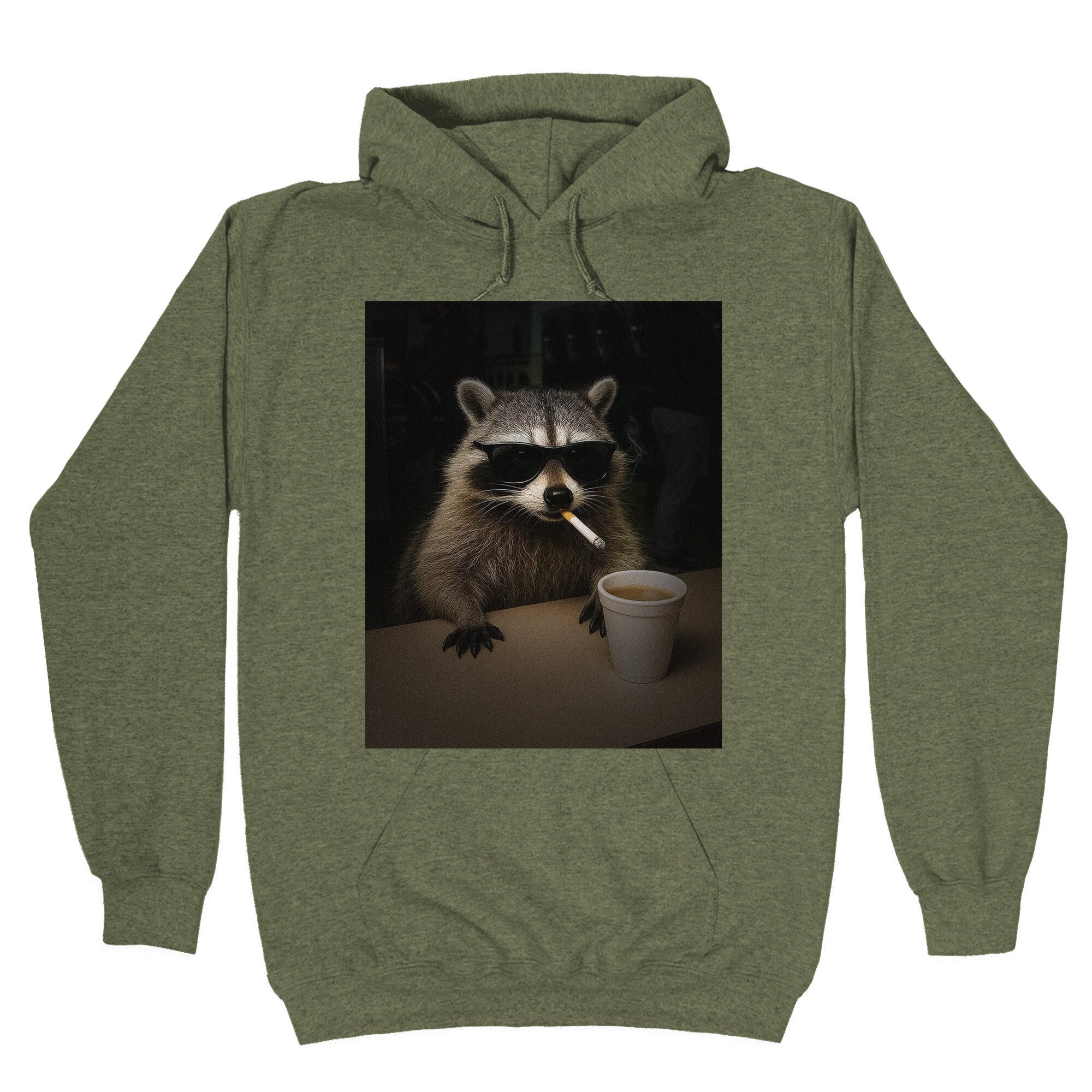 Coffee Raccoon Hoodie