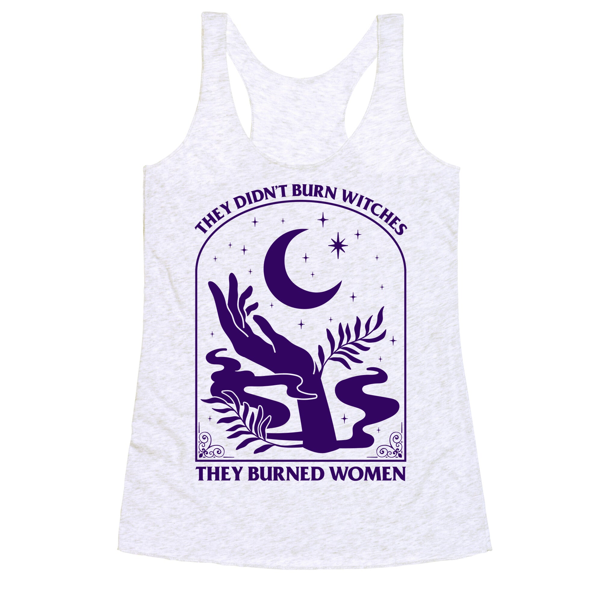 They Burned Women Racerback Tank