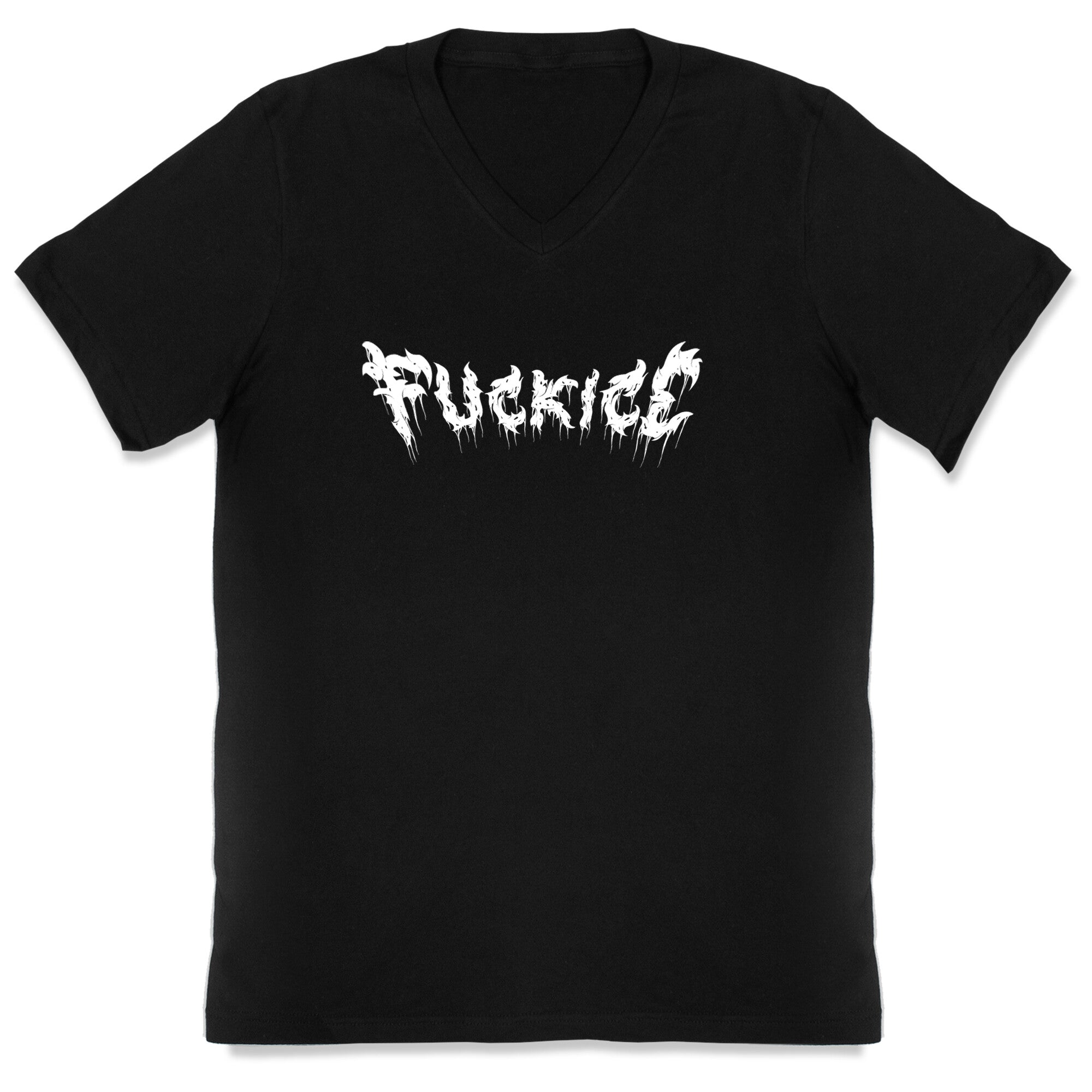 Fuck ICE Metal Logo V-Neck
