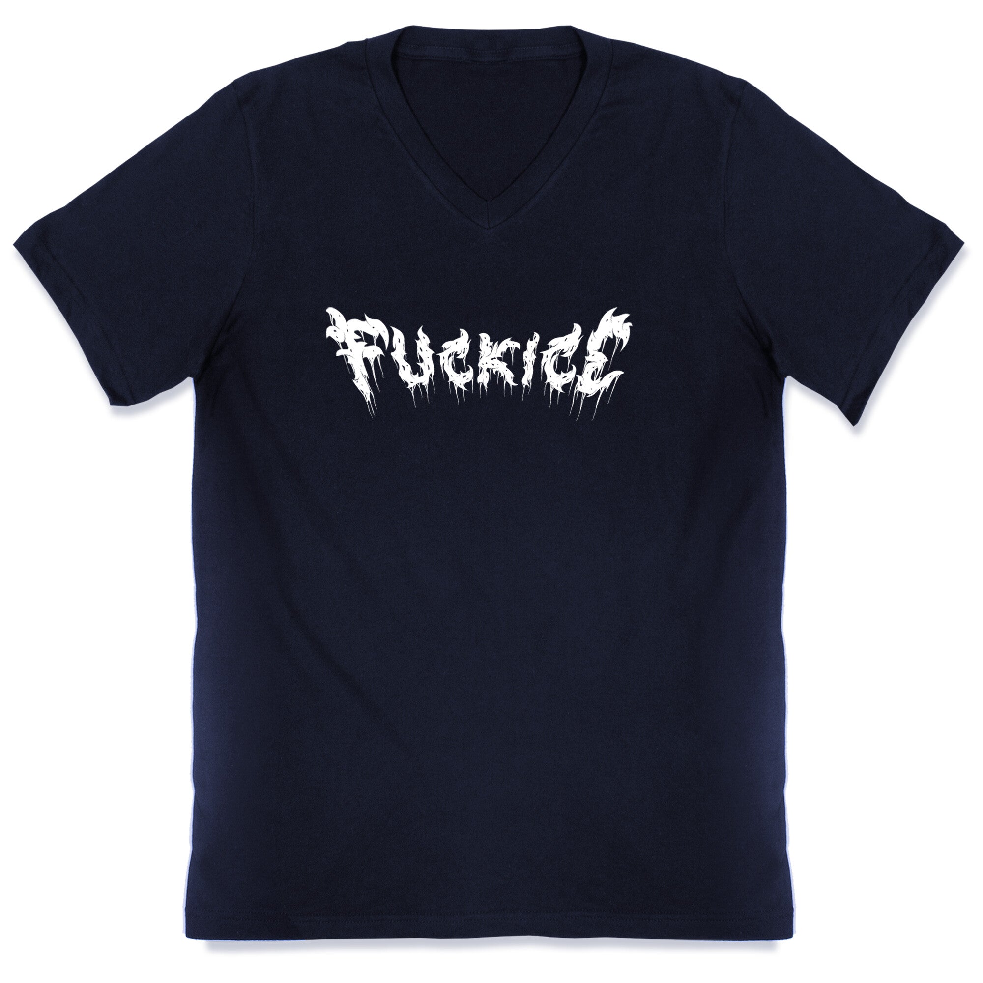 Fuck ICE Metal Logo V-Neck