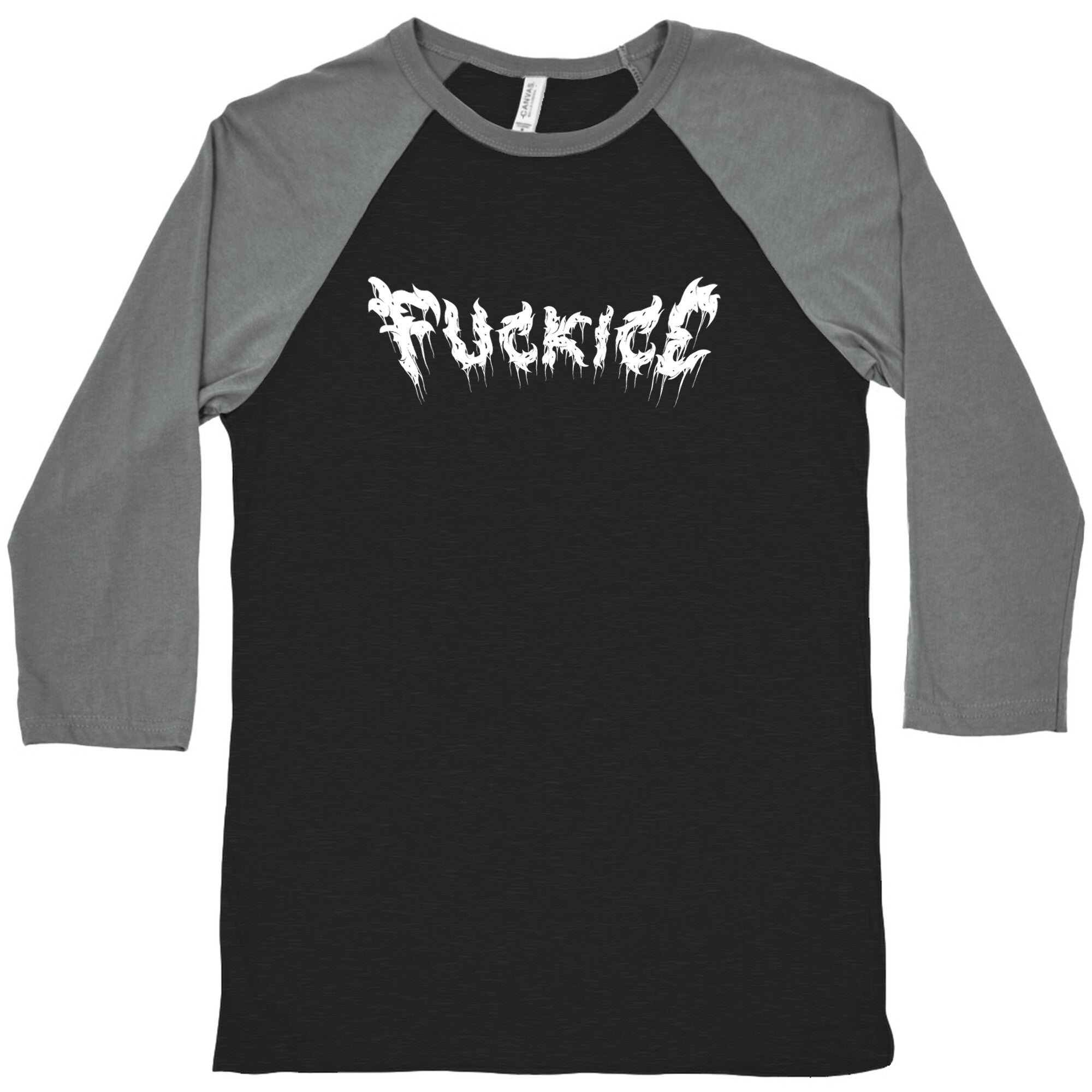 Fuck ICE Metal Logo Baseball Tee