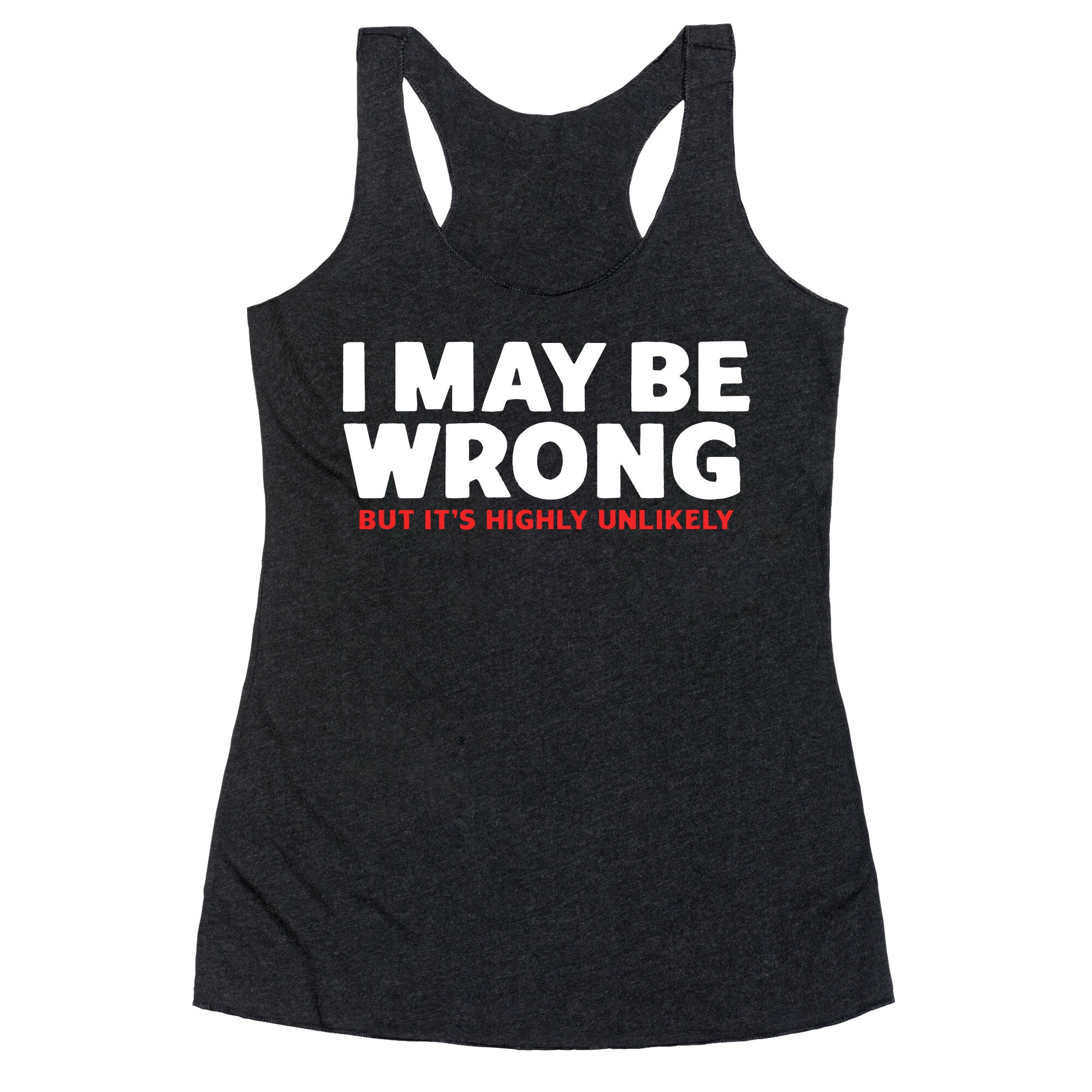 I May Be Wrong Racerback Tank