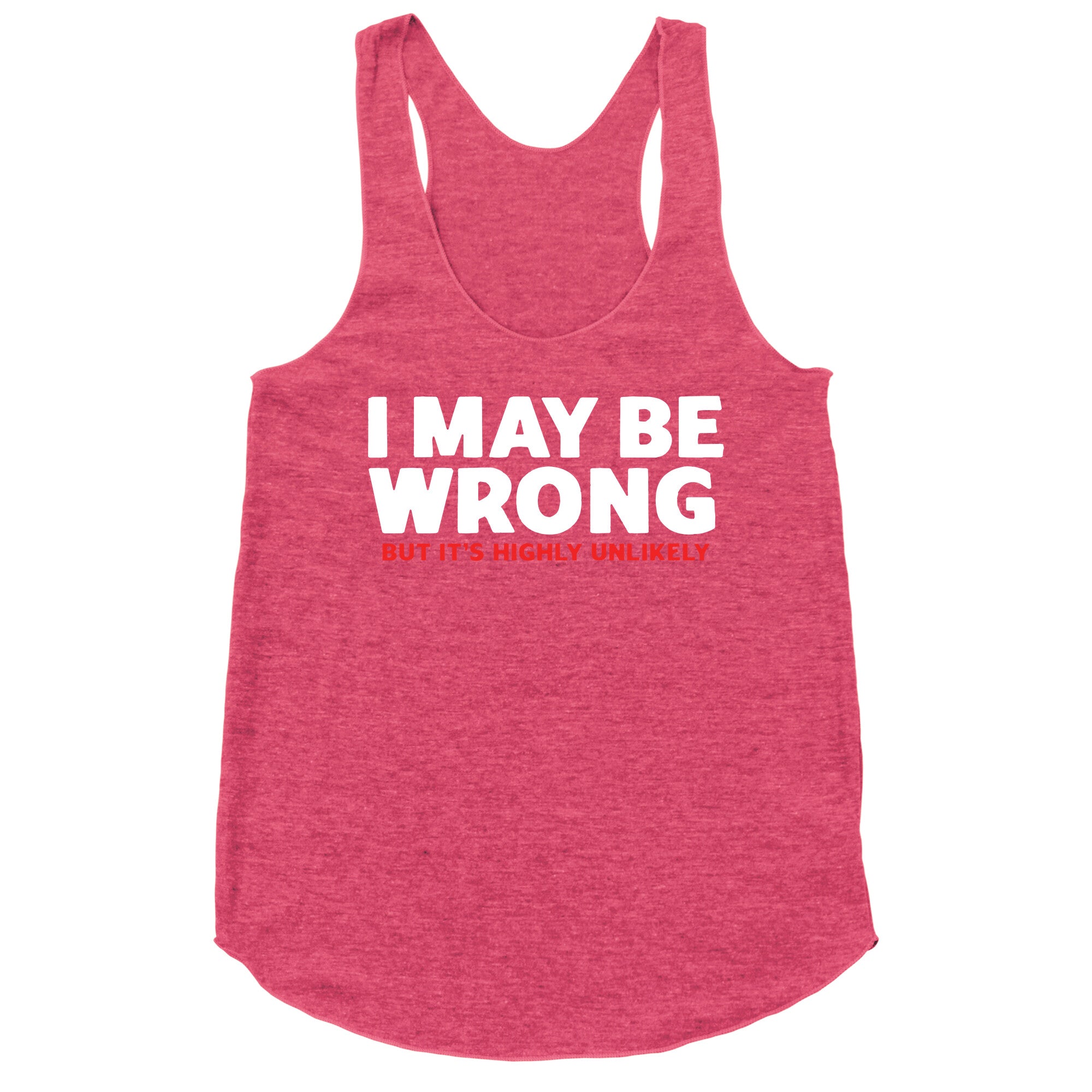 I May Be Wrong Racerback Tank