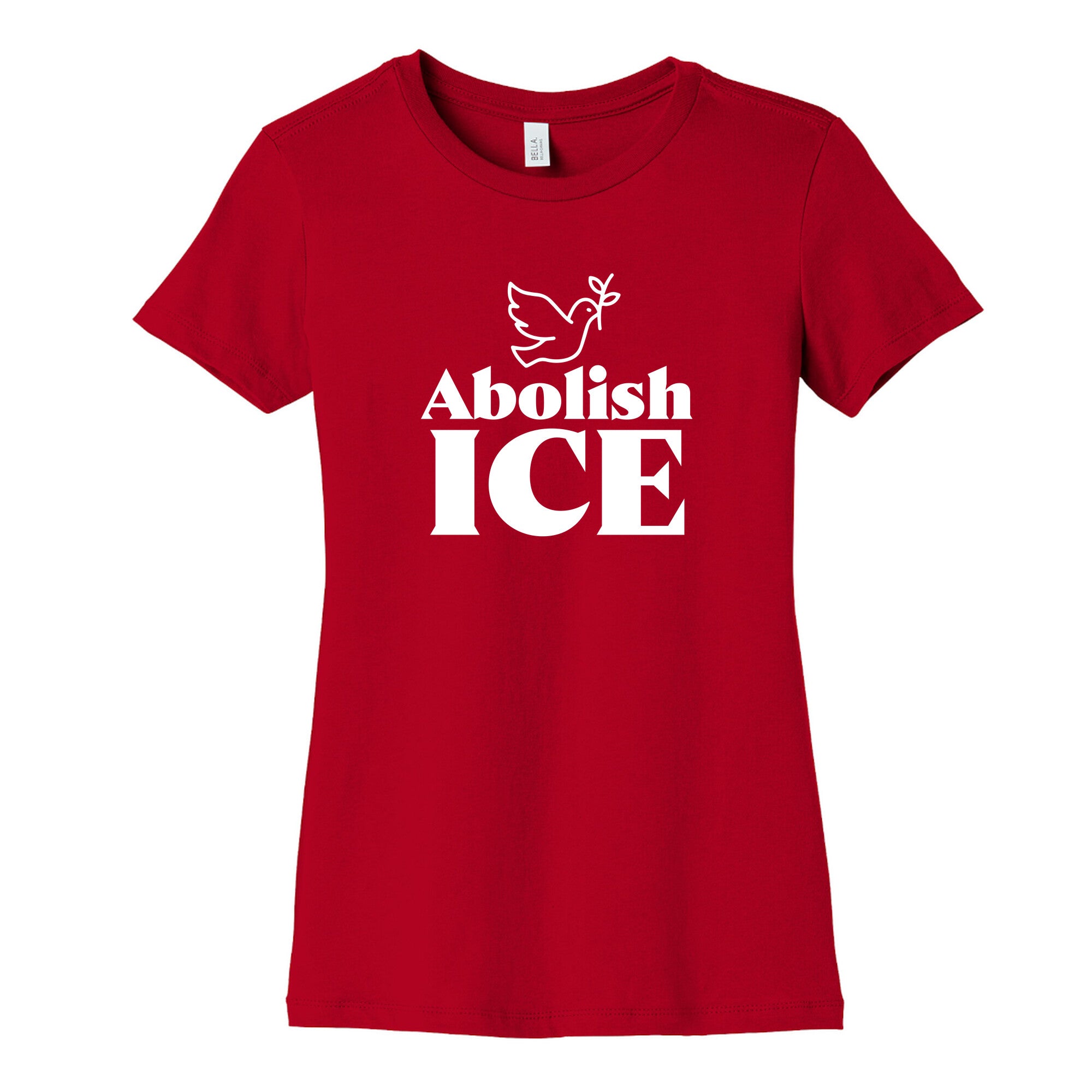 Abolish ICE Dove Womens Cotton Tee