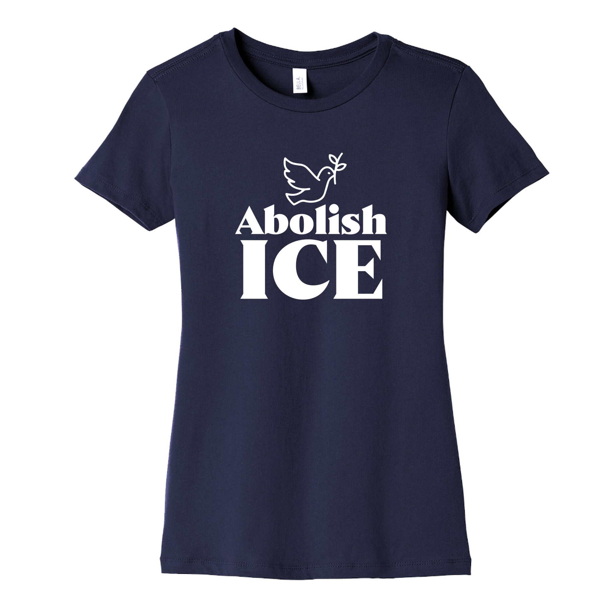 Abolish ICE Dove Womens Cotton Tee