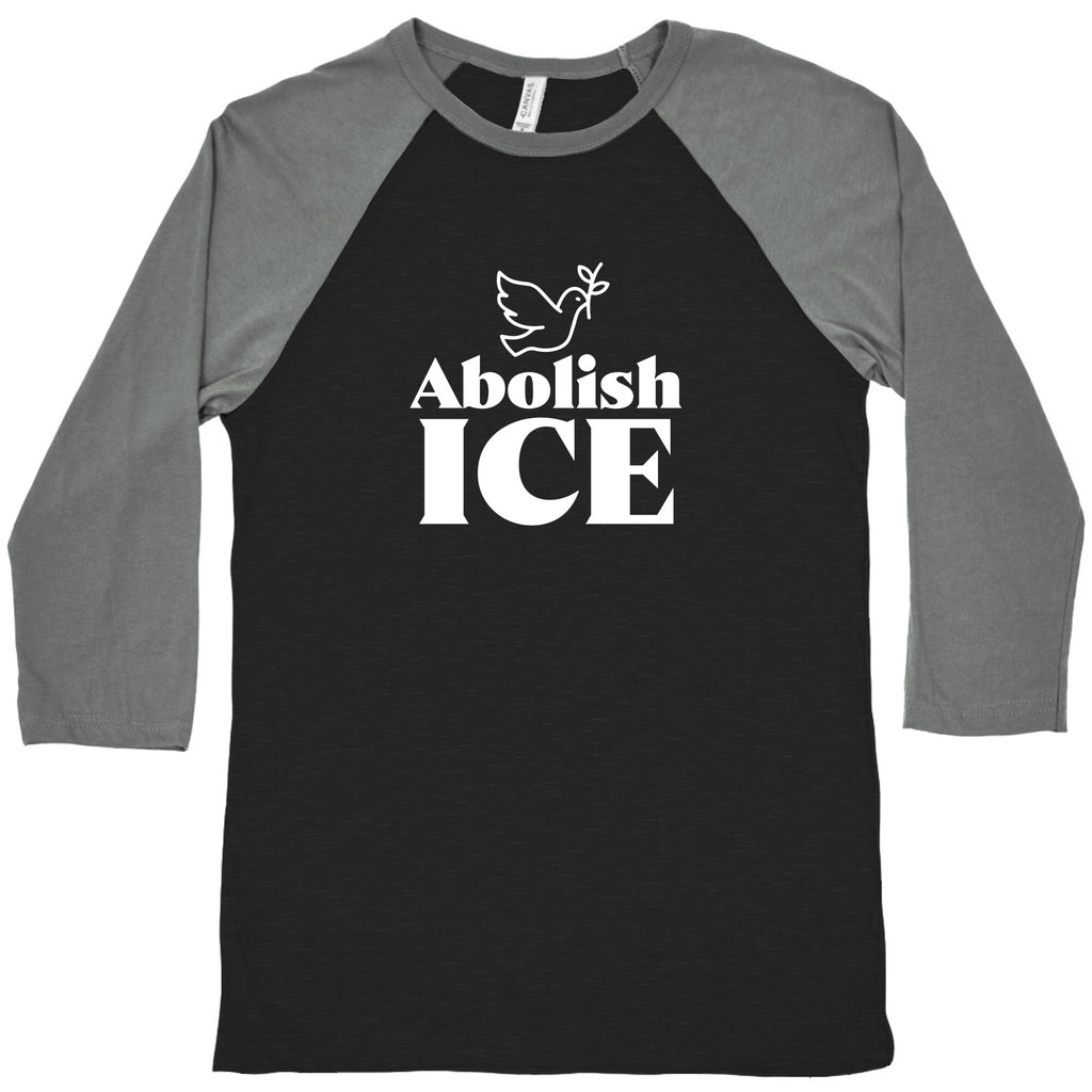 Abolish ICE Dove Baseball Tee