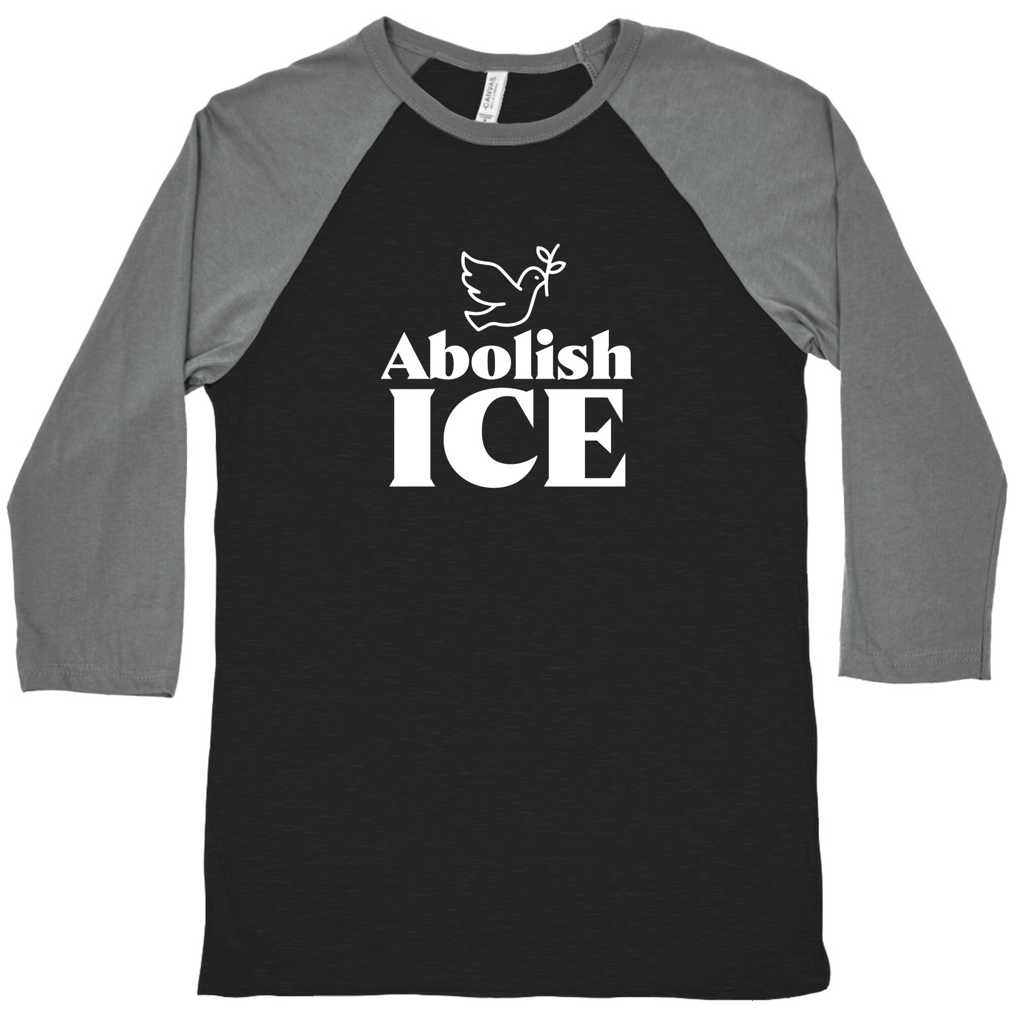 Abolish ICE Dove Baseball Tee