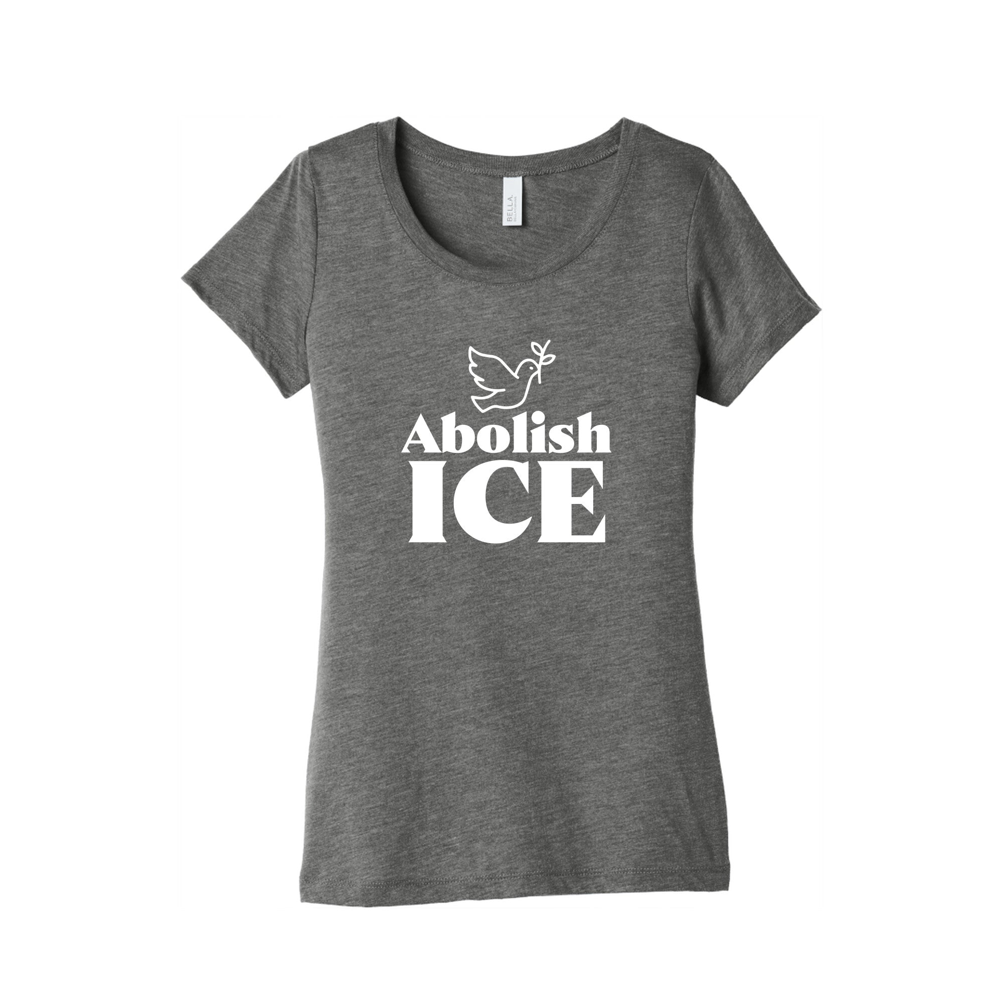 Abolish ICE Dove Womens Triblend Tee