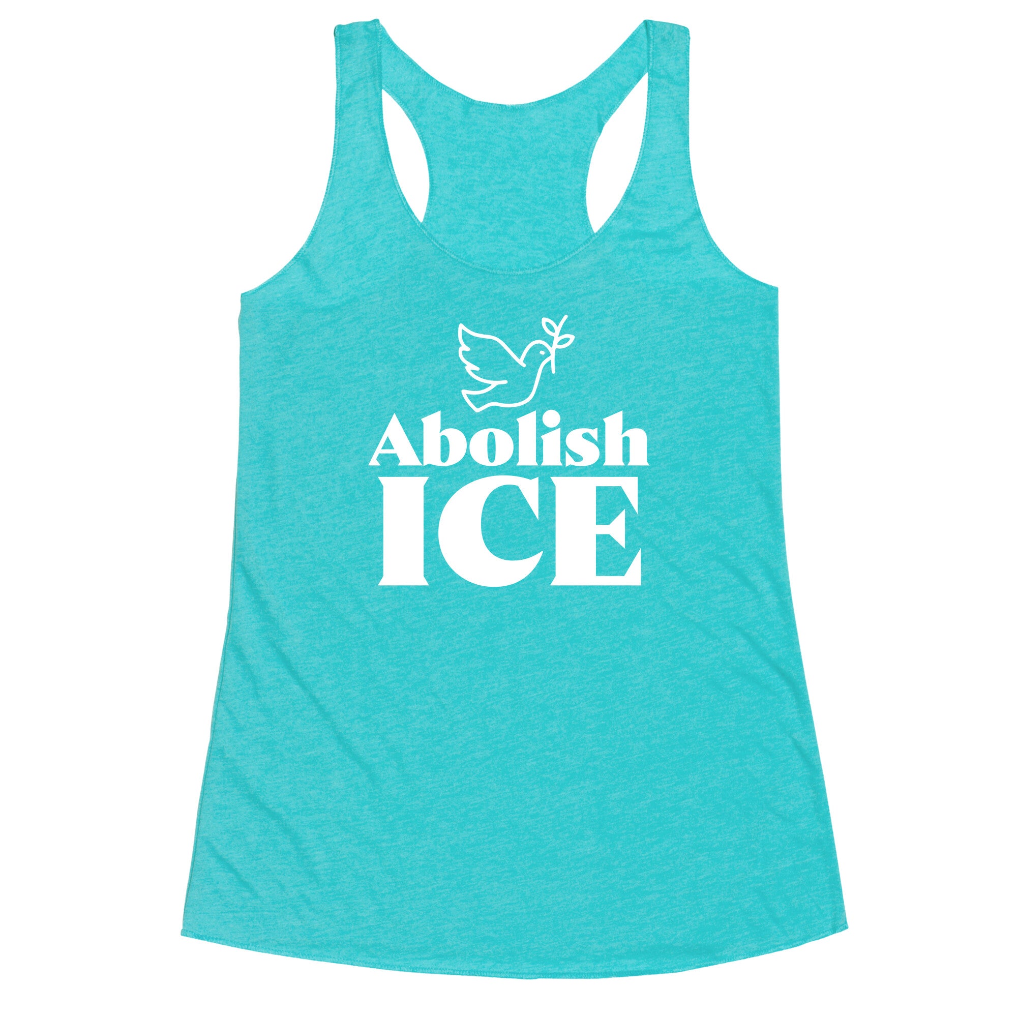 Abolish ICE Dove Racerback Tank