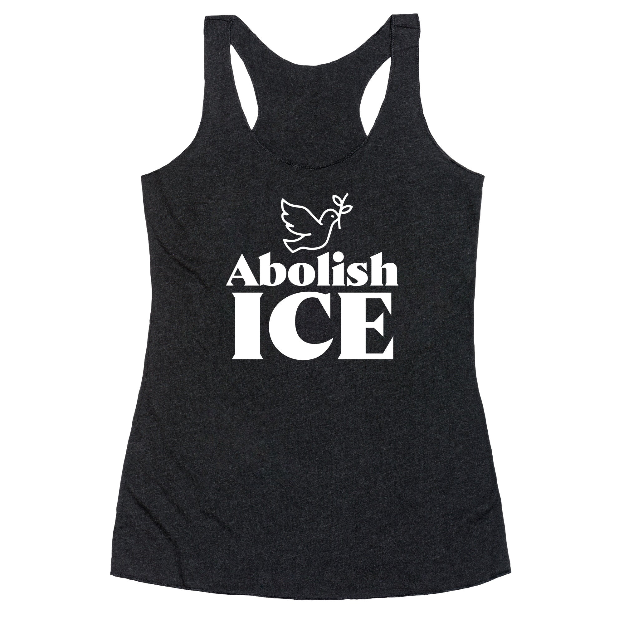 Abolish ICE Dove Racerback Tank