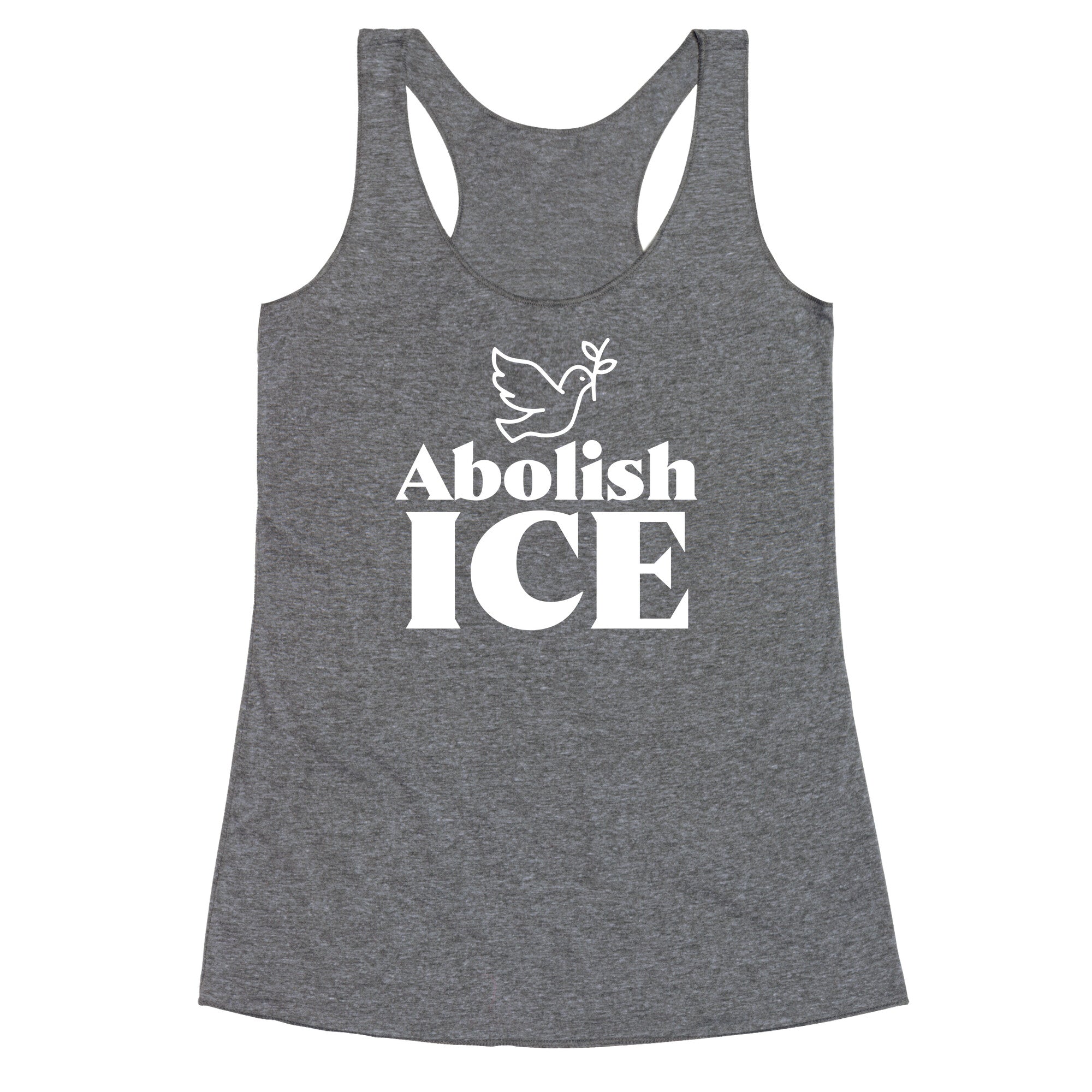 Abolish ICE Dove Racerback Tank