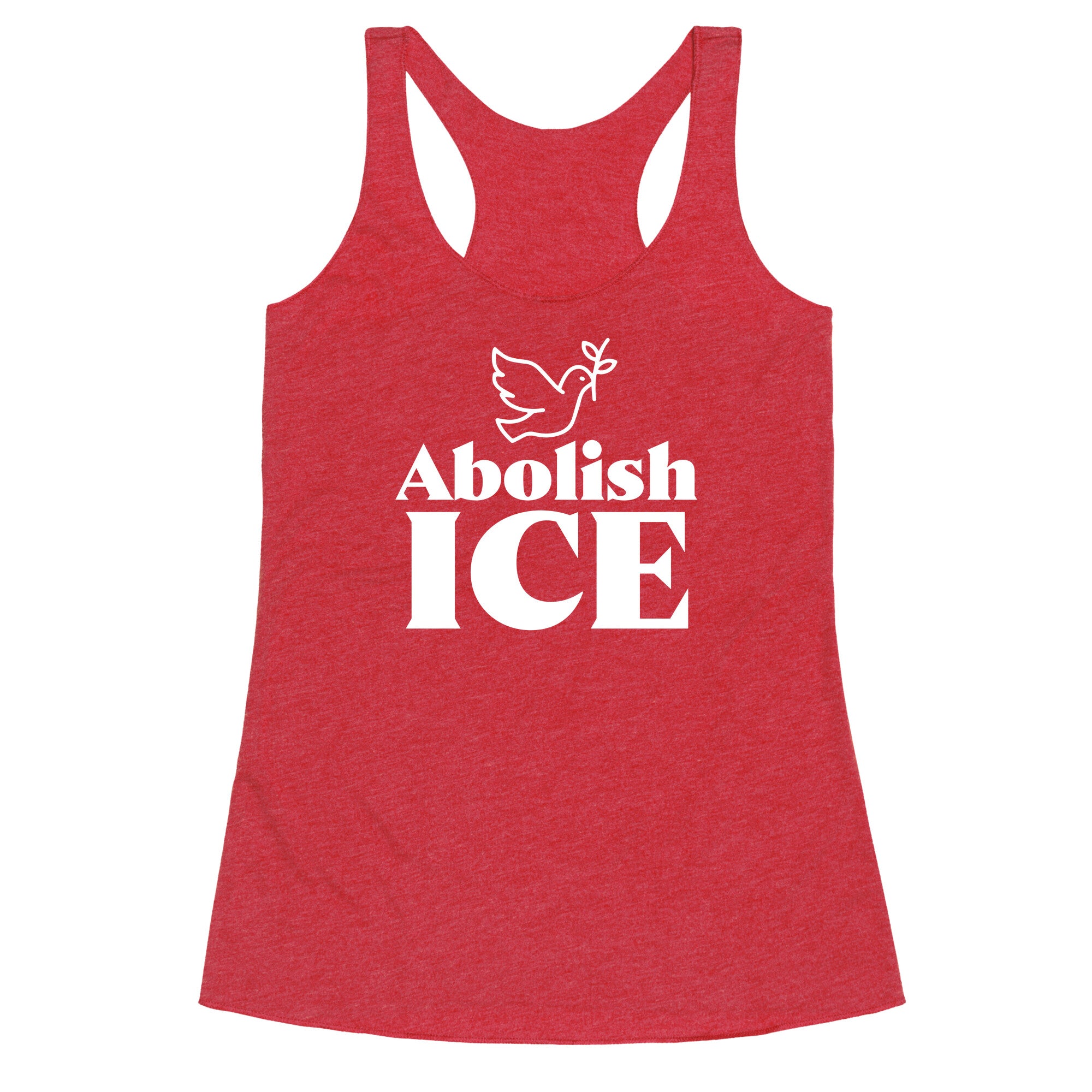 Abolish ICE Dove Racerback Tank