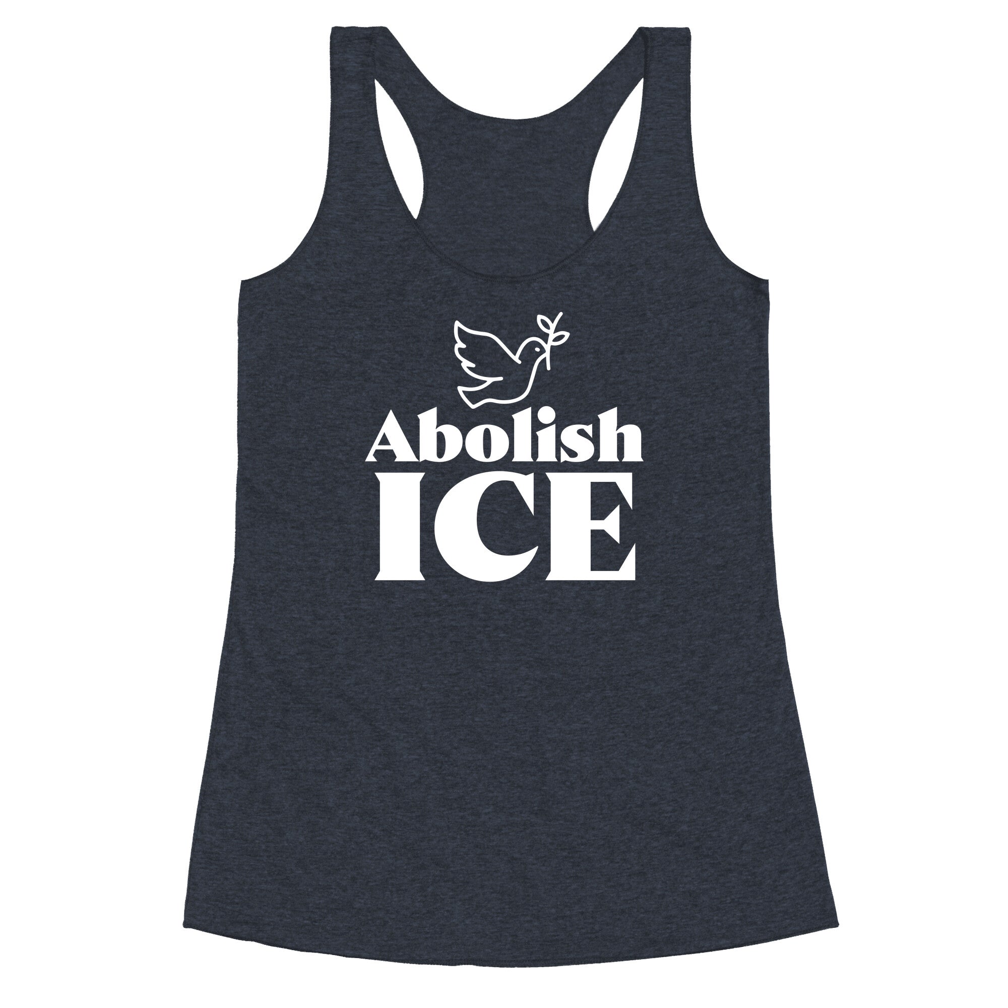 Abolish ICE Dove Racerback Tank