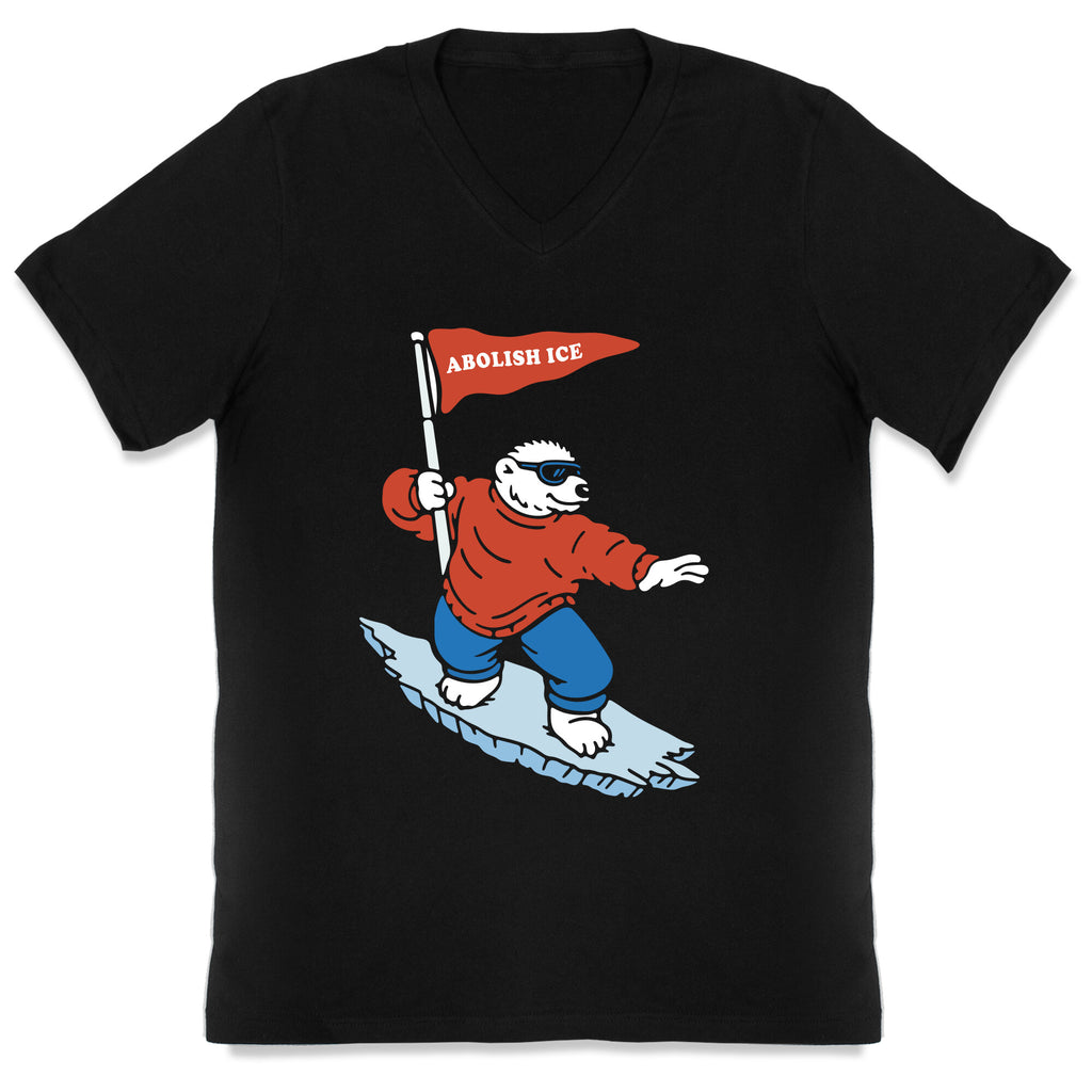 Abolish ICE Bear V-Neck