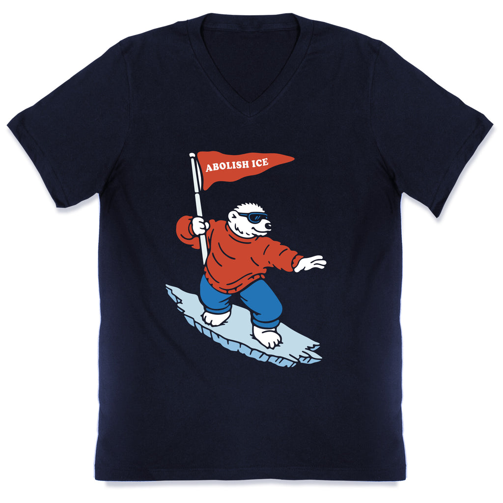 Abolish ICE Bear V-Neck