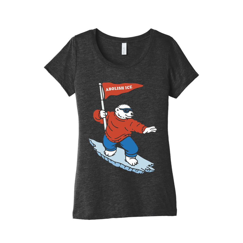 Abolish ICE Bear Womens Triblend Tee