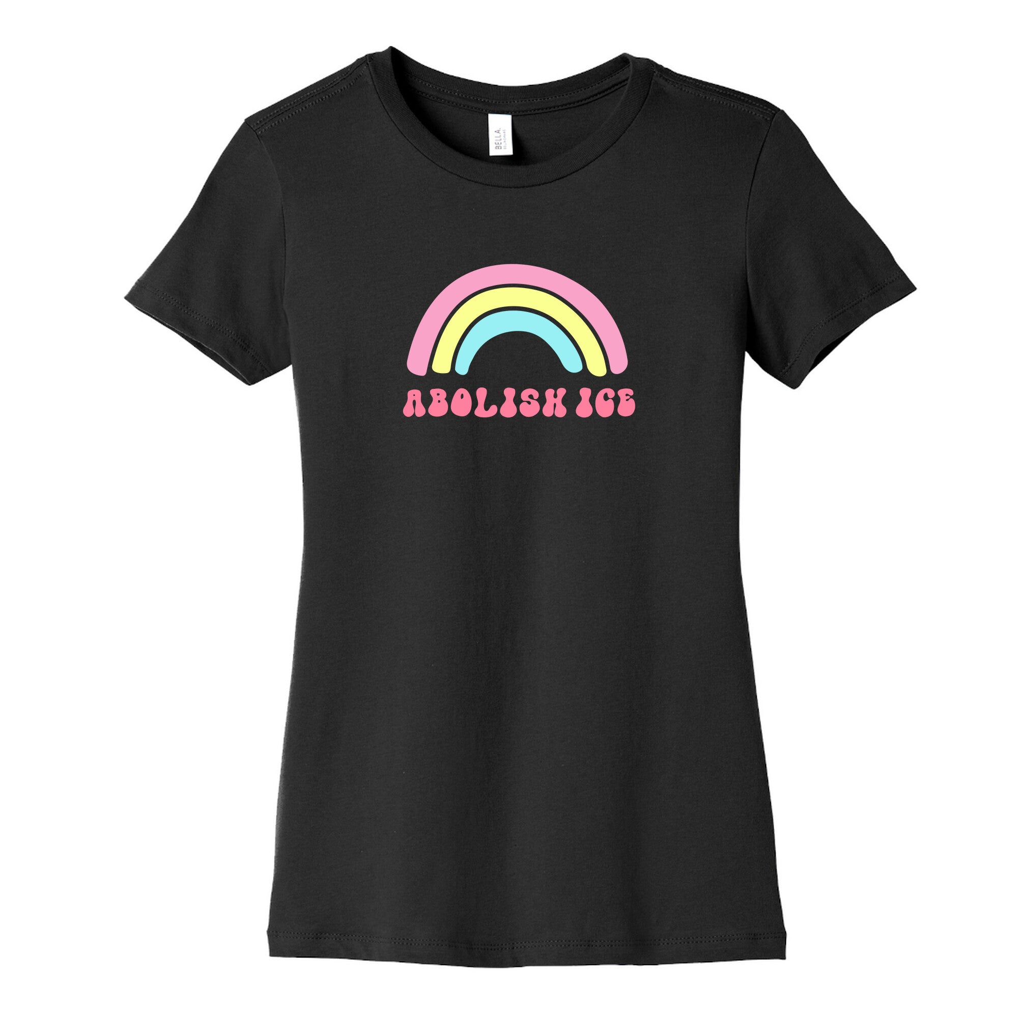 Abolish ICE Rainbow Womens Cotton Tee