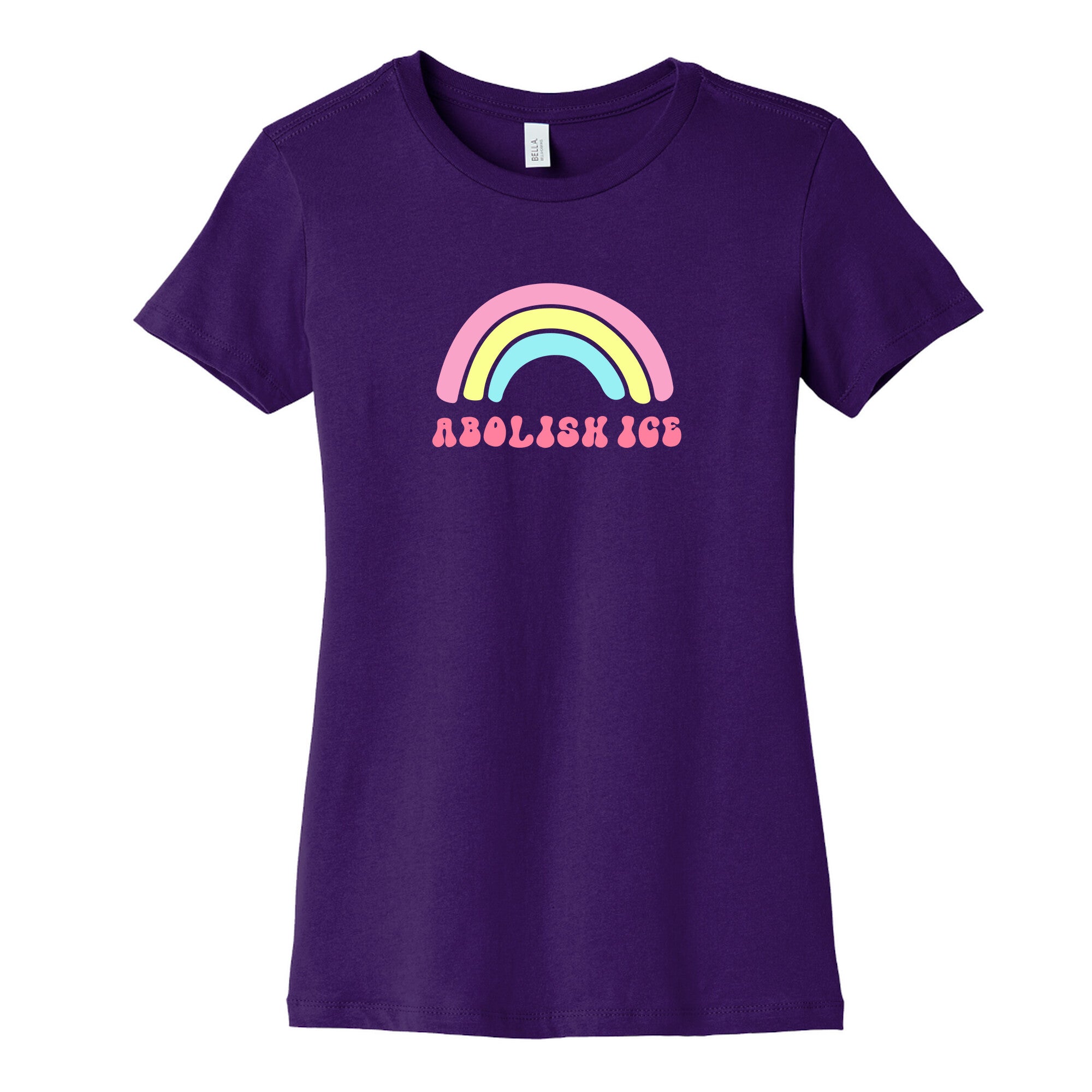 Abolish ICE Rainbow Womens Cotton Tee
