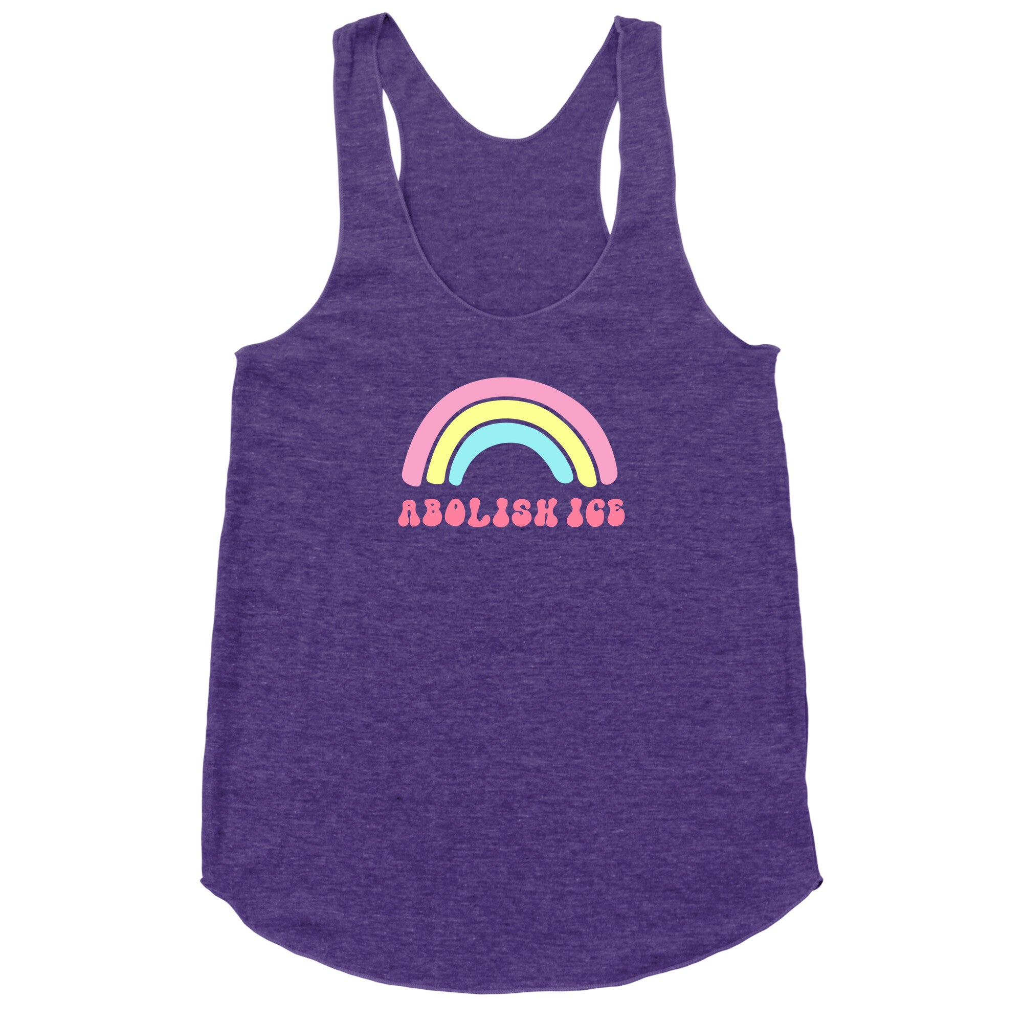 Abolish ICE Rainbow Racerback Tank