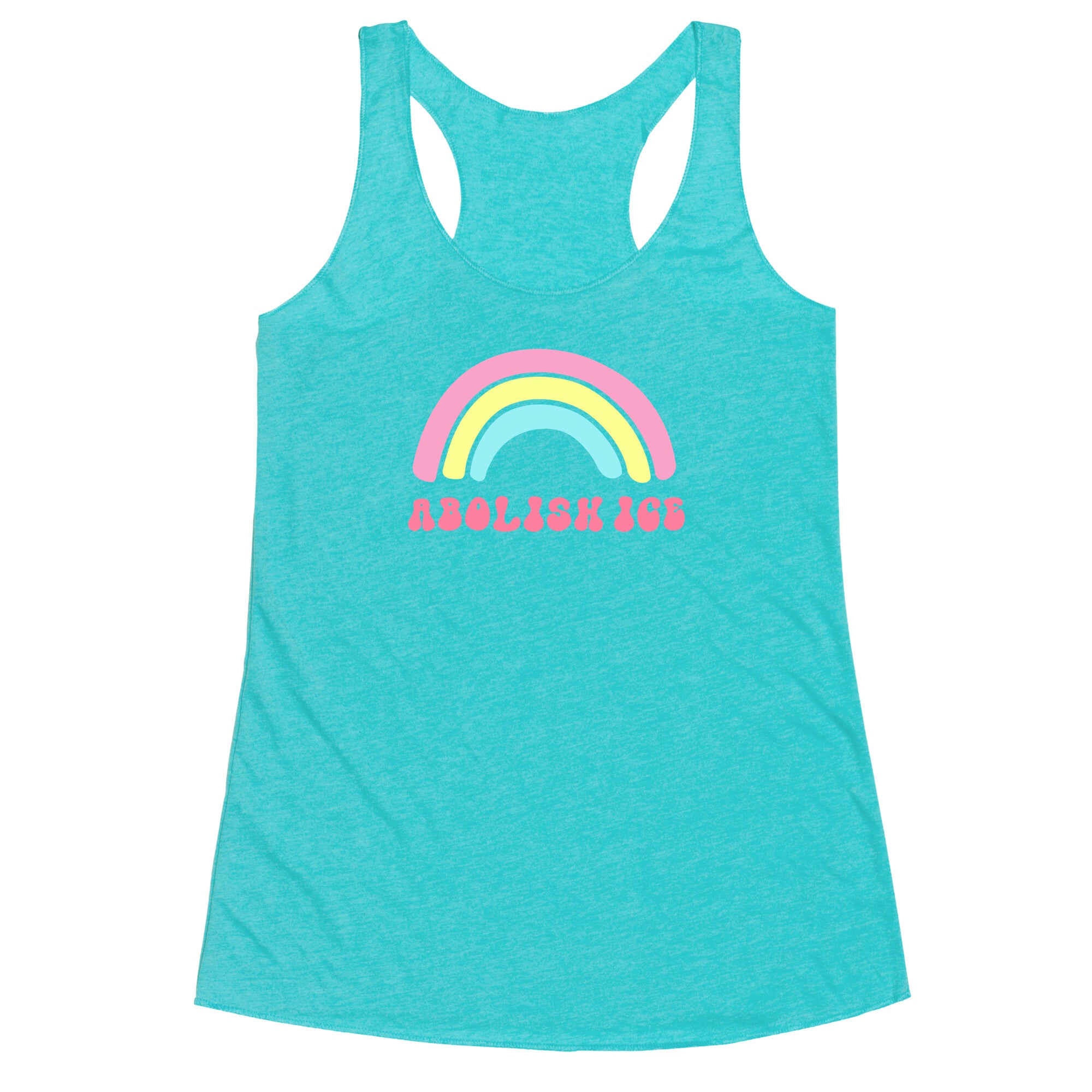 Abolish ICE Rainbow Racerback Tank