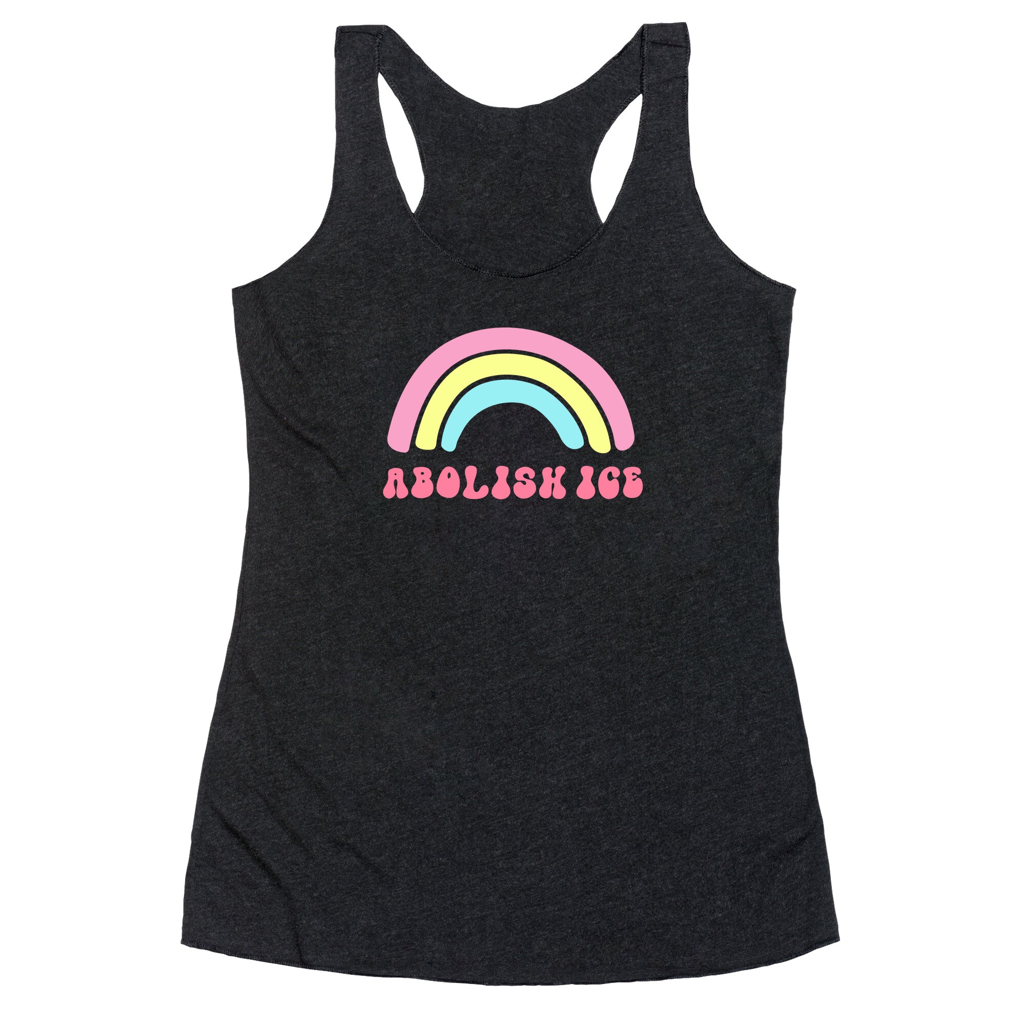 Abolish ICE Rainbow Racerback Tank