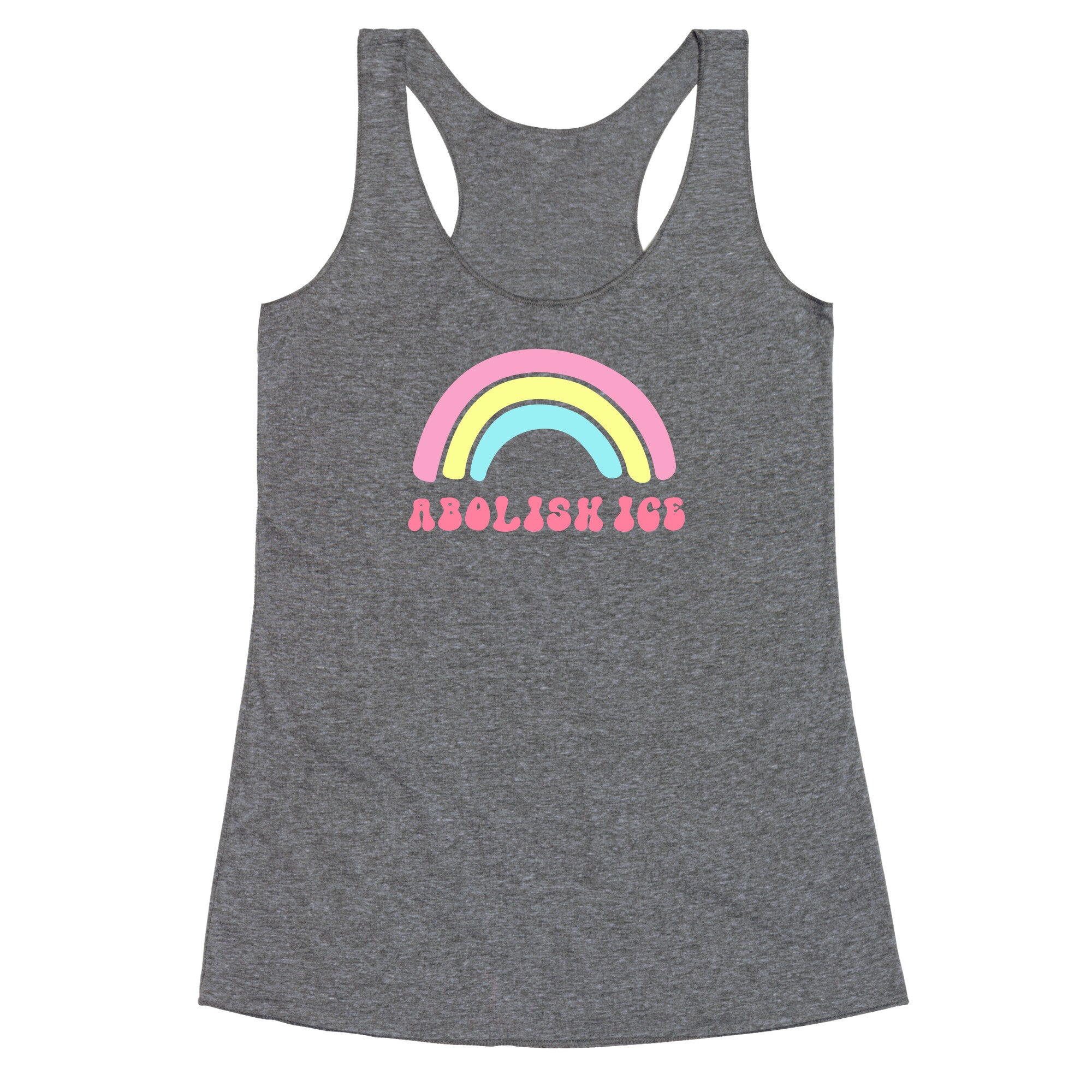 Abolish ICE Rainbow Racerback Tank