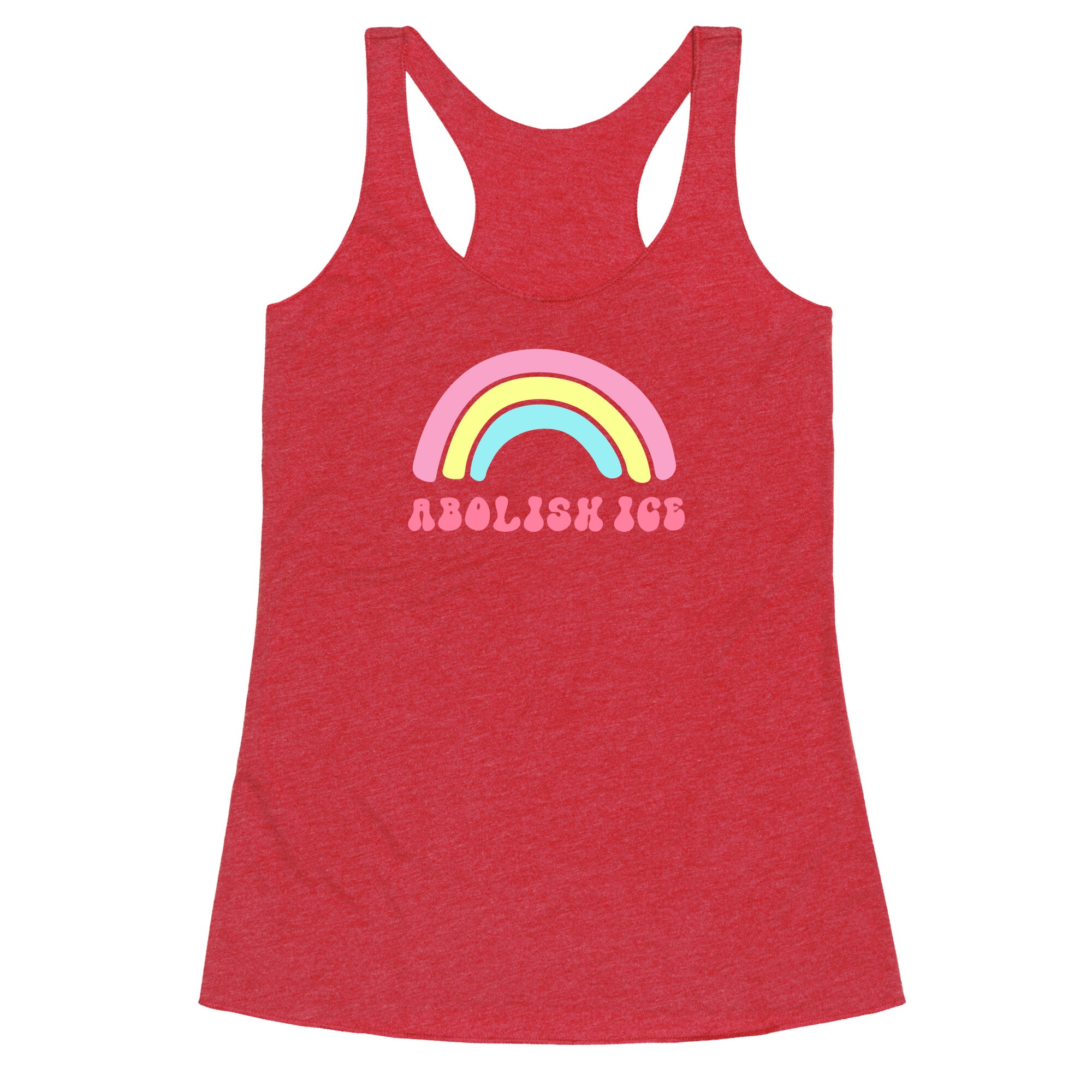 Abolish ICE Rainbow Racerback Tank