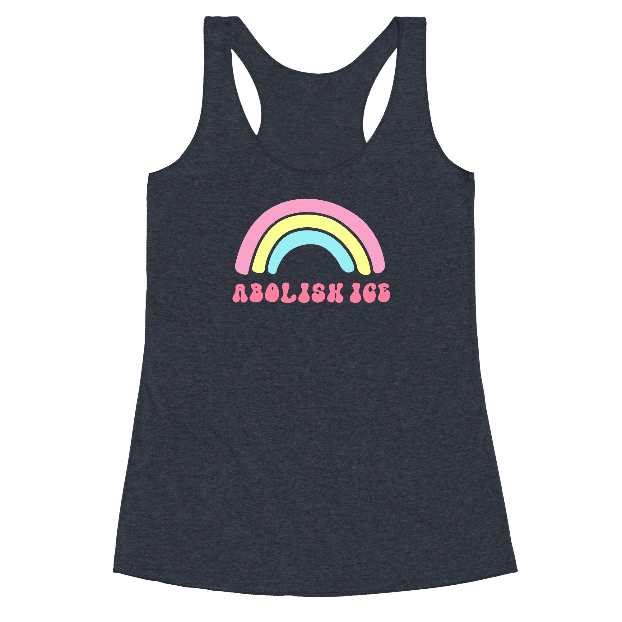 Abolish ICE Rainbow Racerback Tank