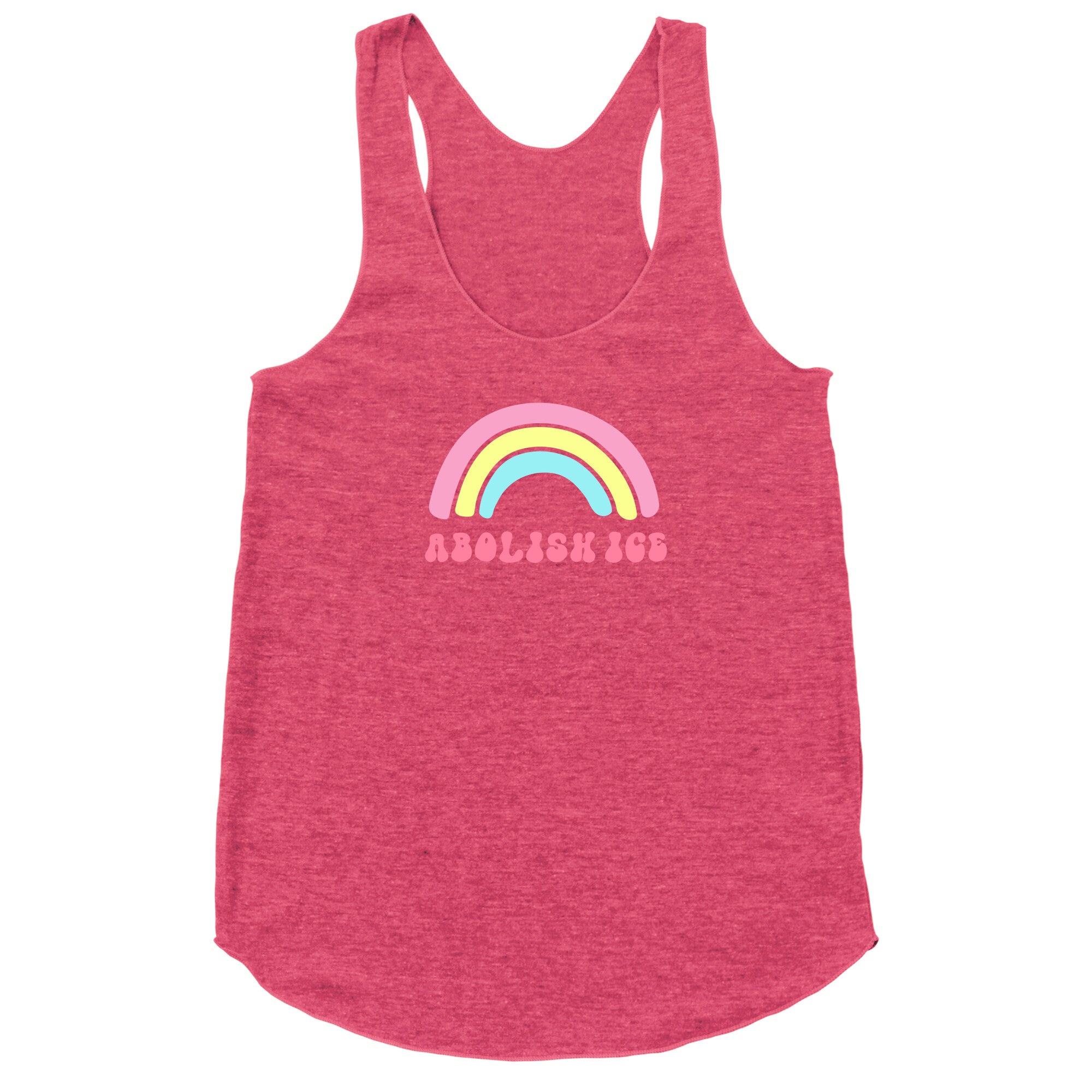 Abolish ICE Rainbow Racerback Tank
