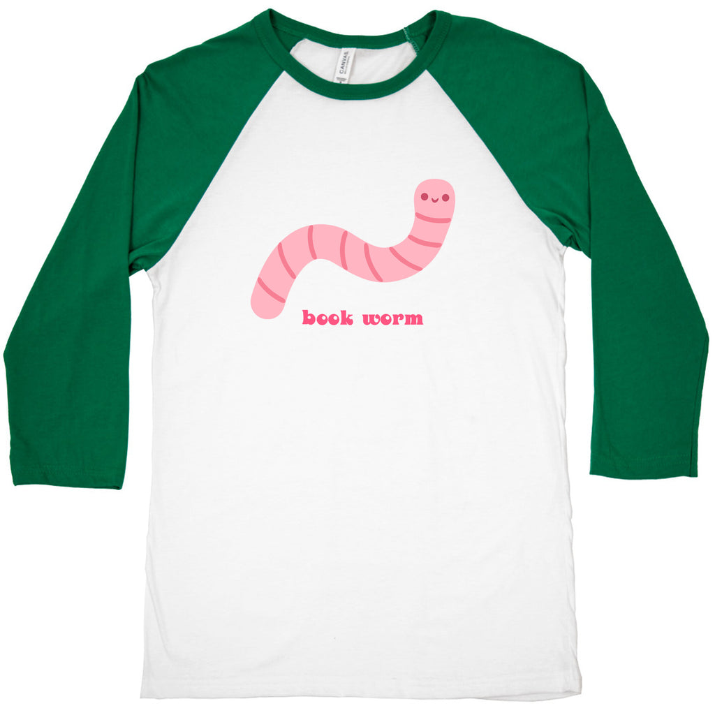 Book Worm Baseball Tee