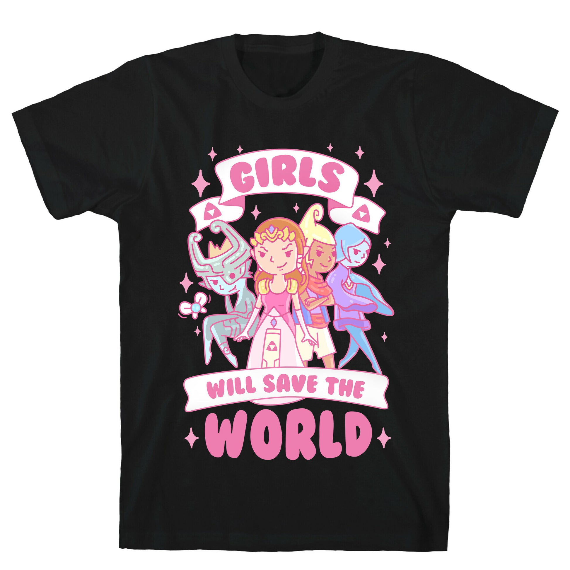 Zelda Girls Will Save The World Parody T-Shirt