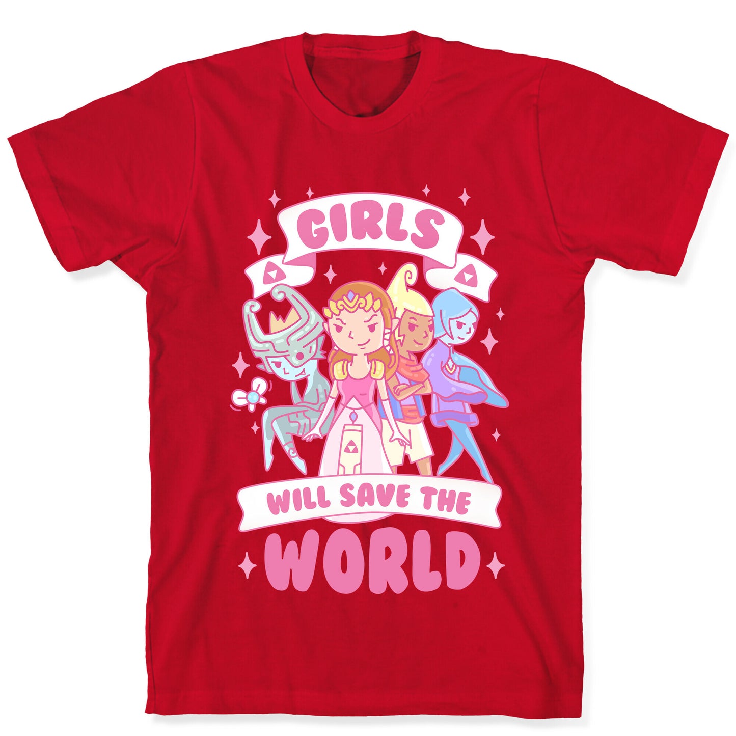 Zelda Girls Will Save The World Parody T-Shirt