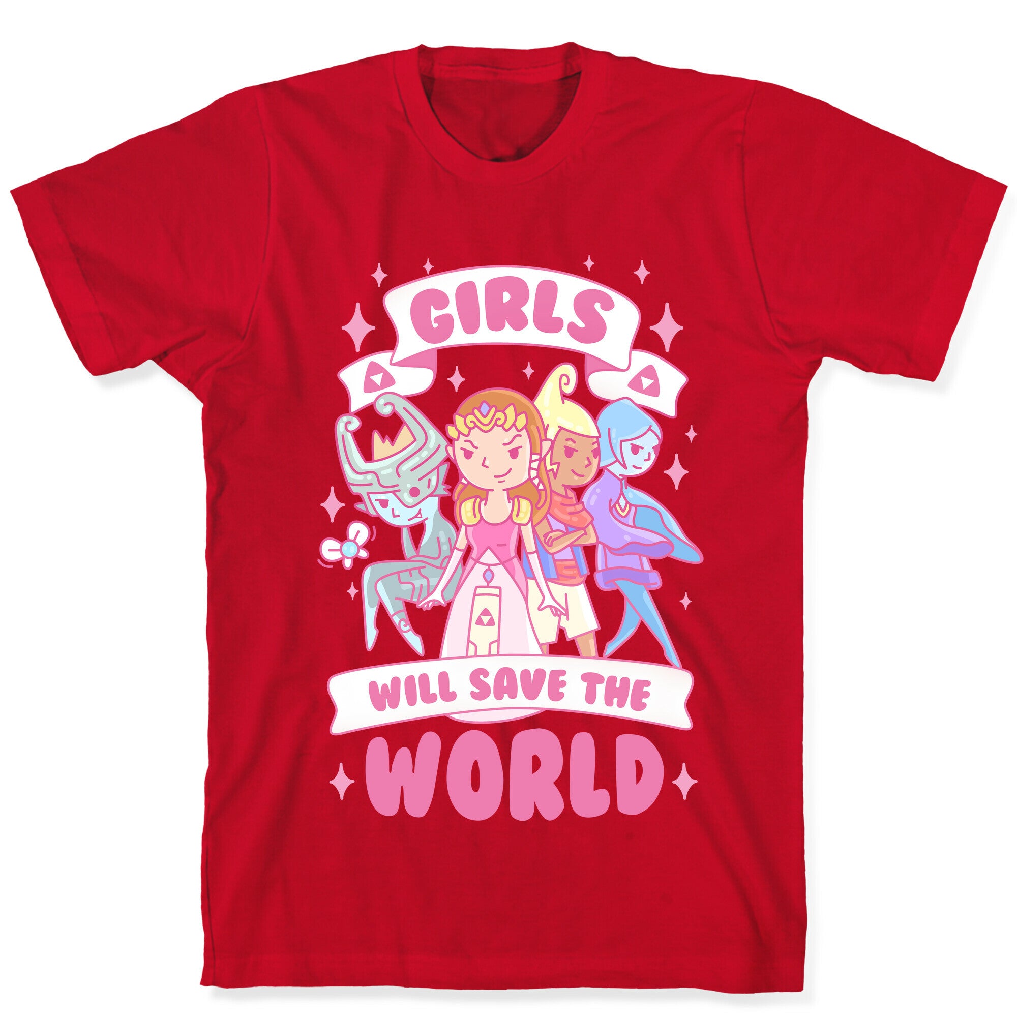 Zelda Girls Will Save The World Parody T-Shirt
